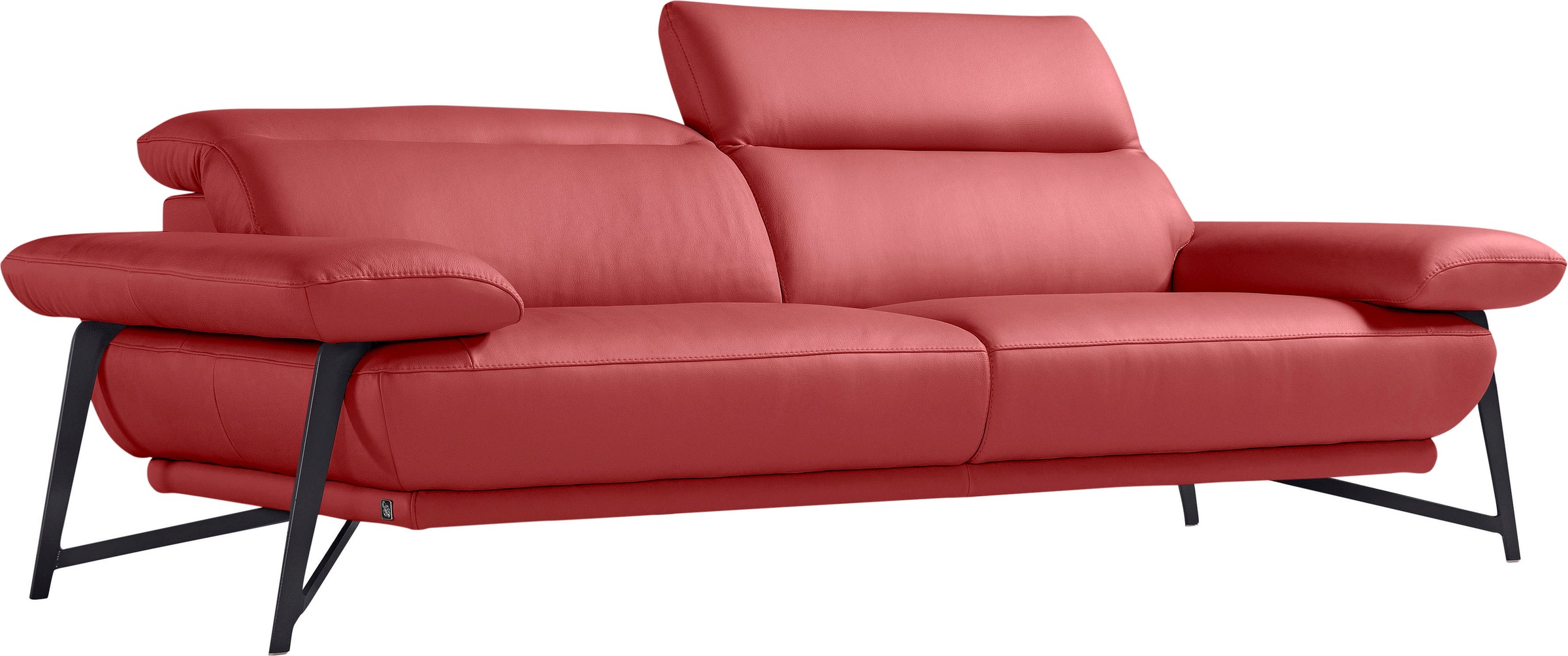 Egoitaliano 2,5-Sitzer »Anais, Designsofa mit hohem Sitzkomfort, Designfuss,«, inkl. verstellbarer Kopfteile