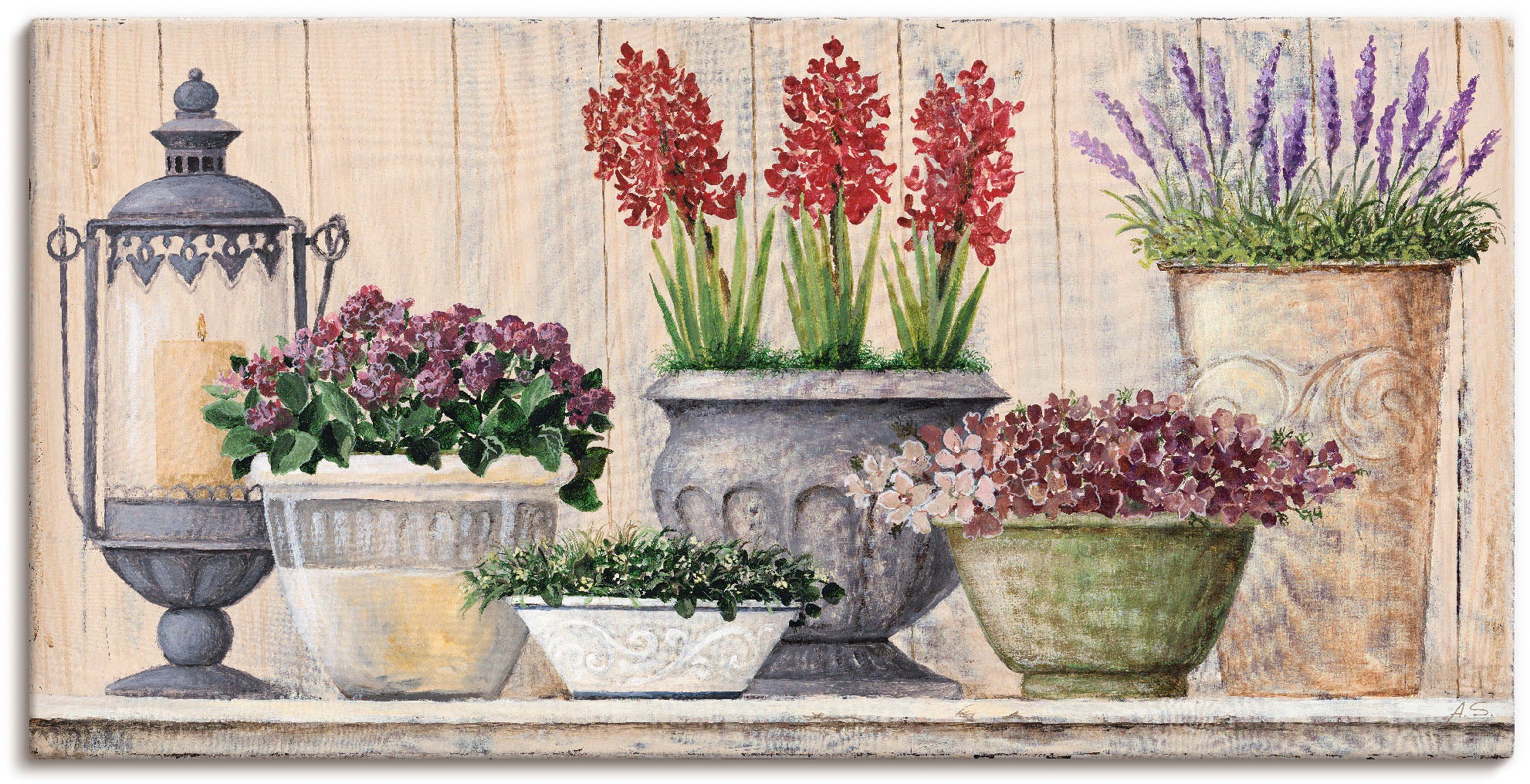 Image of Artland Wandbild »Antike Komposition_hell«, Vasen & Töpfe, (1 St.), in vielen Grössen & Produktarten - Alubild / Outdoorbild für den Aussenbereich, Leinwandbild, Poster, Wandaufkleber / Wandtattoo auch für Badezimmer geeignet bei Ackermann Versand Schweiz