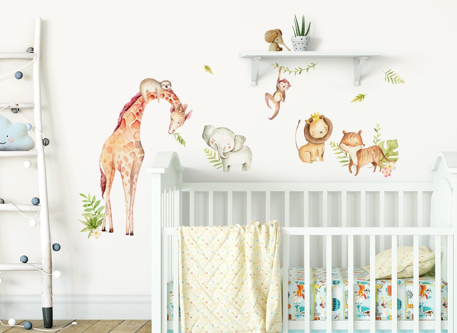 Image of little DECO Wandtattoo »Little Deco Wandtattoo Dschungeltiere & Löwe mit Krone« bei Ackermann Versand Schweiz