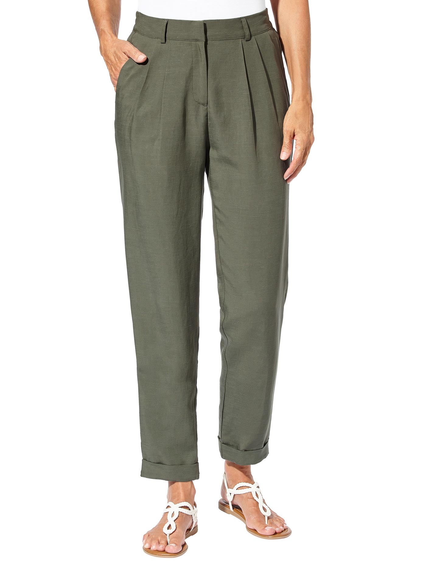 Classic Inspirationen Hose in hochwertiger kühlender Lyocell-Leinen-Mischung