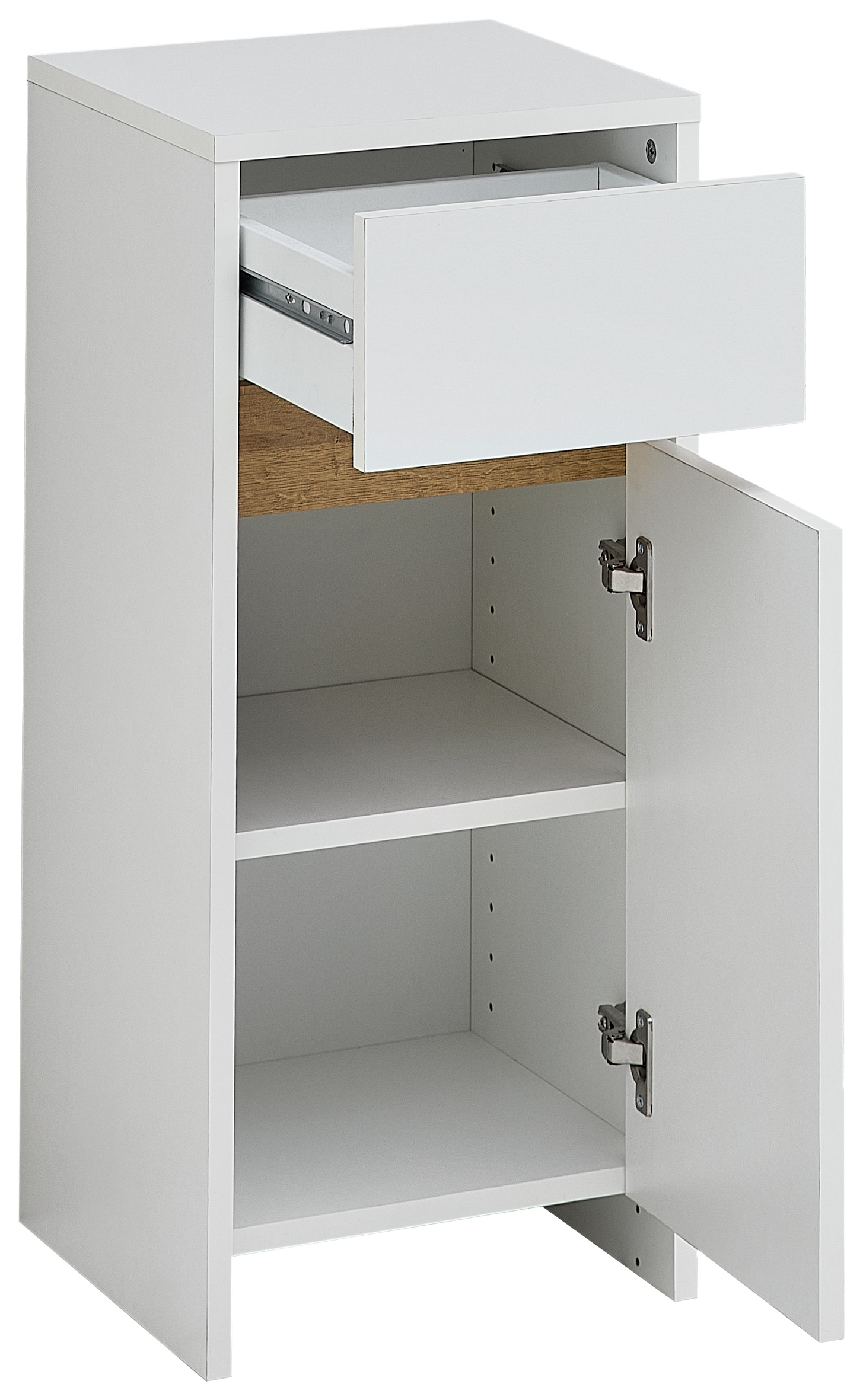 Saphir Armoire basse »Quickset 100, Badschrank 32,4 cm, 1 Tür und 1 Schublade« Armoire de salle de bain, 1 tablette, hauteur 73,8 cm, avec joint d'accentuation