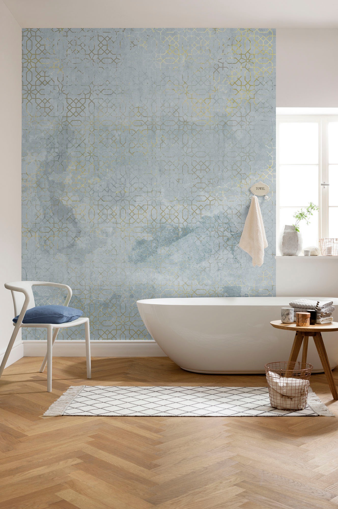 Komar Vliestapete "Digitaldruck Vlies - Jaunty Jewels - Größe 200 x 250 cm" bedruckt glatt Wohnzimmer, Schlafzimmer