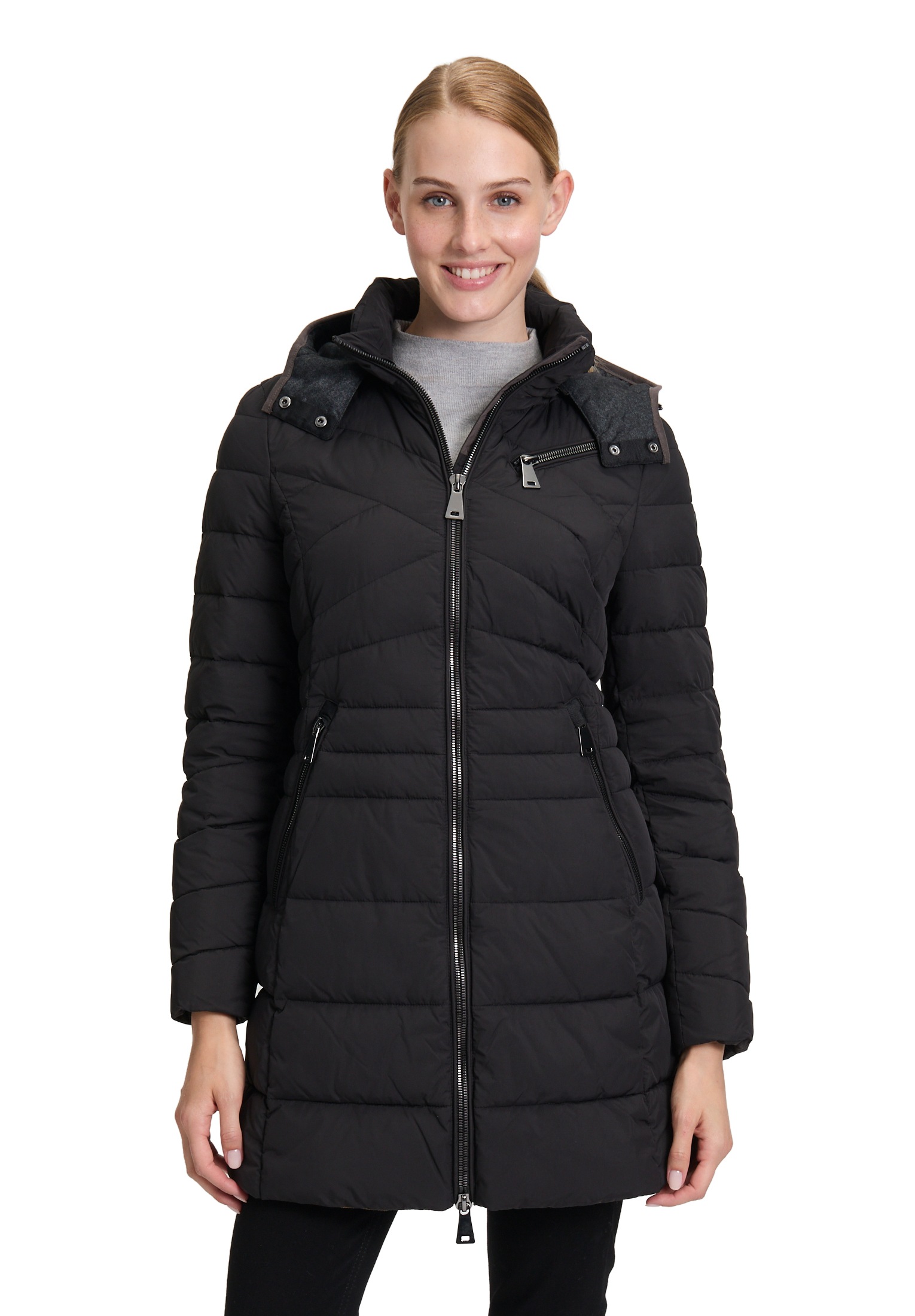 Image of Gil Bret Steppjacke mit Kapuze Winterjacke mit Kapuze und Reissverschluss
