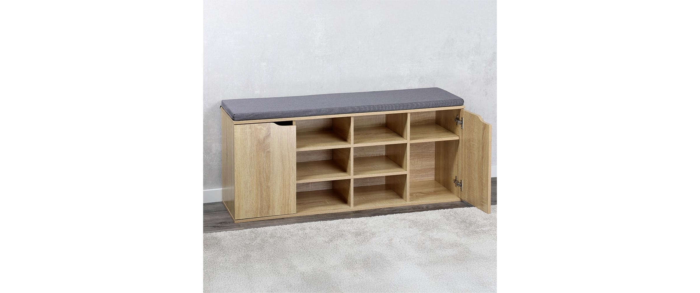 KESPER® Schuhregal »Kesper Schuhregal 103 x 48 cm, Keine Angabe/Beige/Braun«