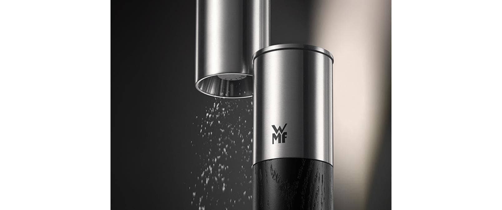 WMF Gewürzmühle »Nature Pro Edelstahl« Keramikmahlwerk, einstellbarer Mahlgrad, Aromaschutzdeckel, Holz