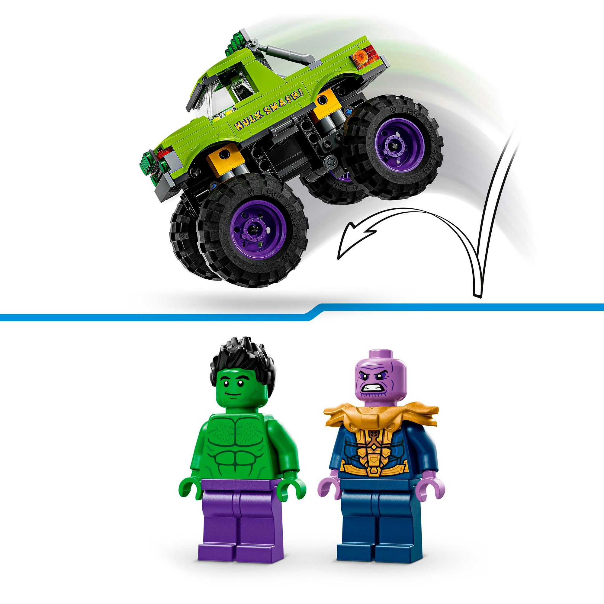LEGO® Konstruktionsspielsteine »Hulk-Truck vs. Thanos (76312), LEGO Super Heroes« Made in Europe