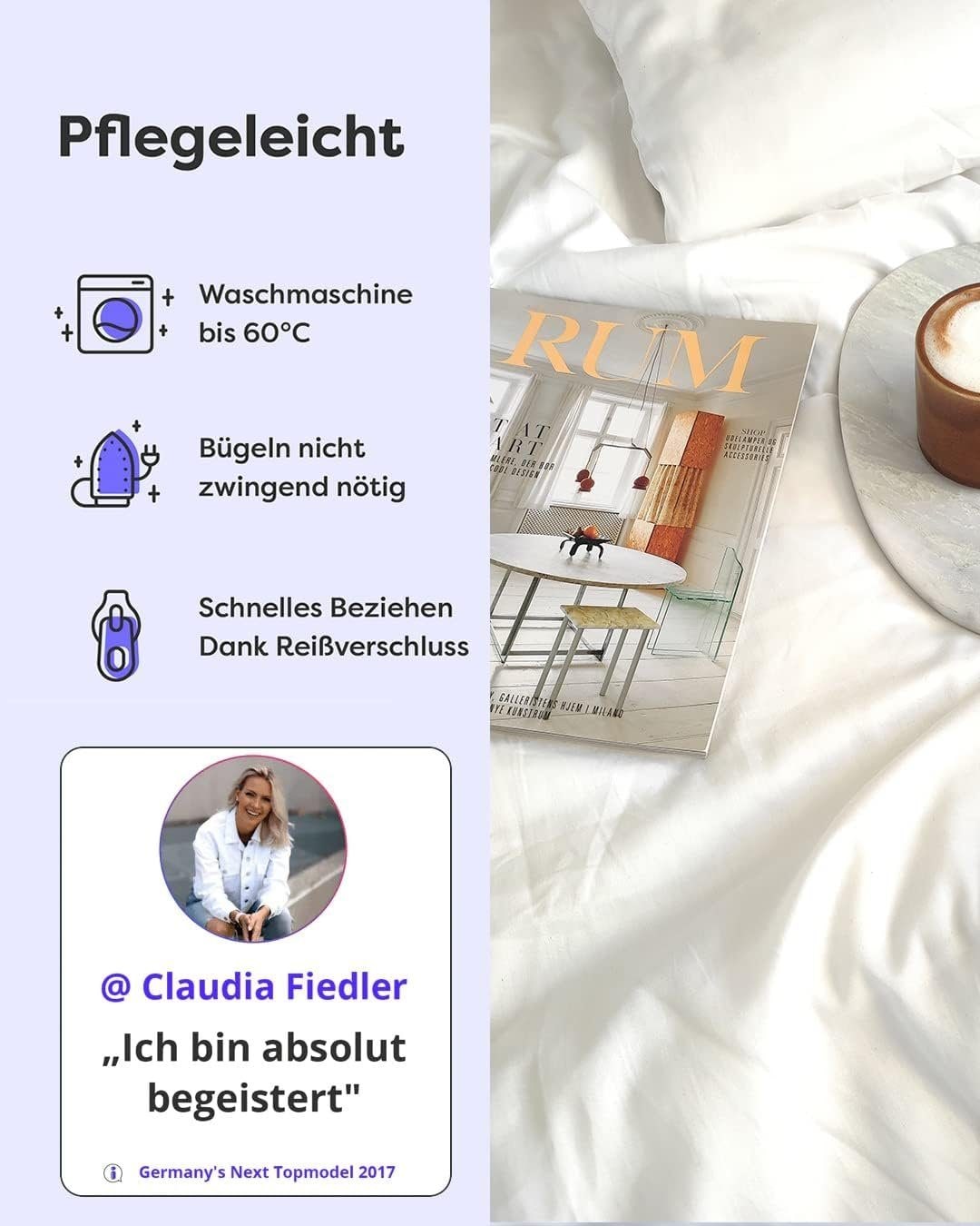 Wolkenfeld Bettwäsche »Allergiker Bettwäsche, unfassbar weich« 2 Stk. tlg. 135x200 cm, 155x220 & Übergrössen I inkl. Kissenbezüge 80x80 I 2-farbig