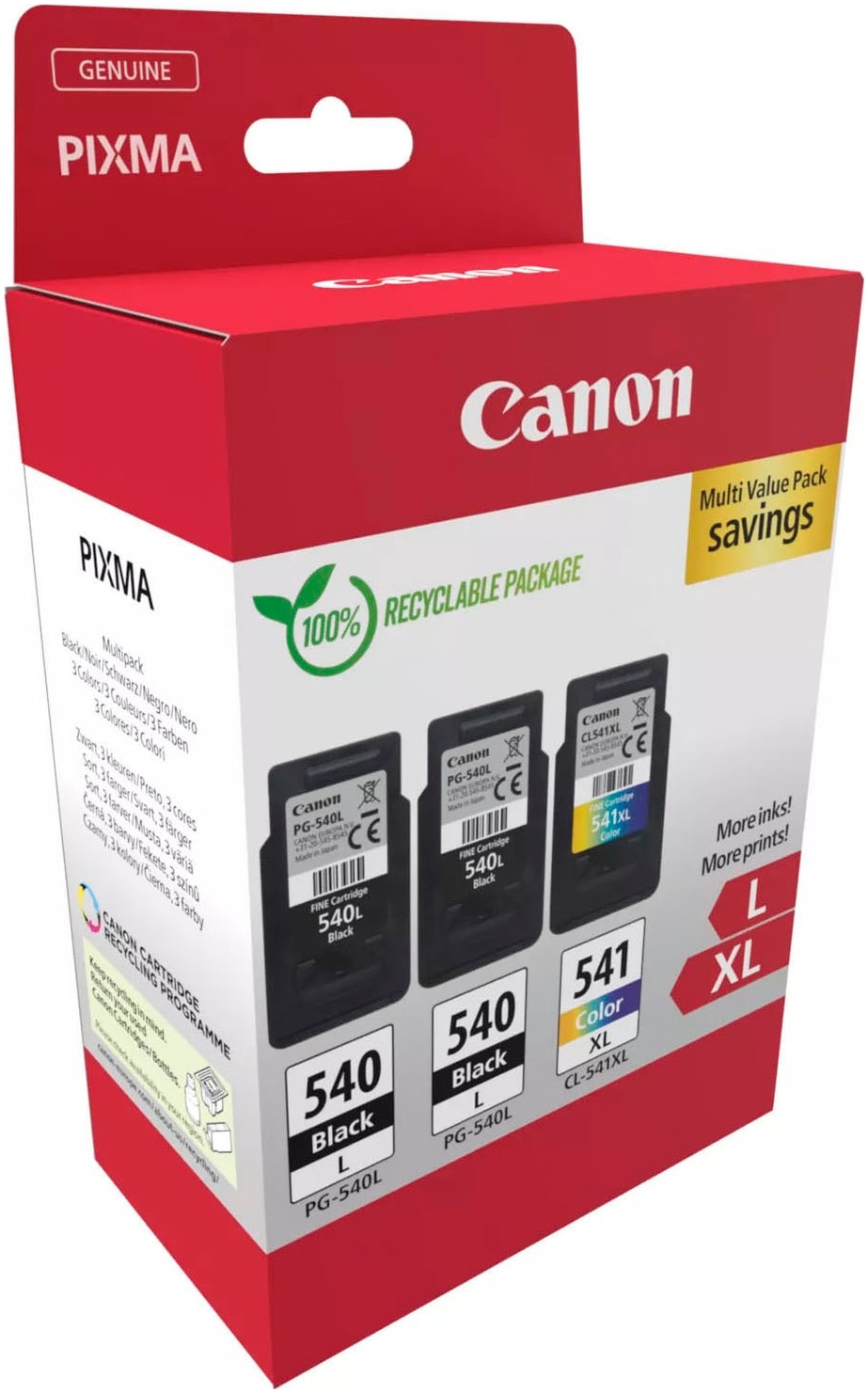 Image of Canon Tintenpatrone "PG-540L x2/CL-541XL Triple Pack"