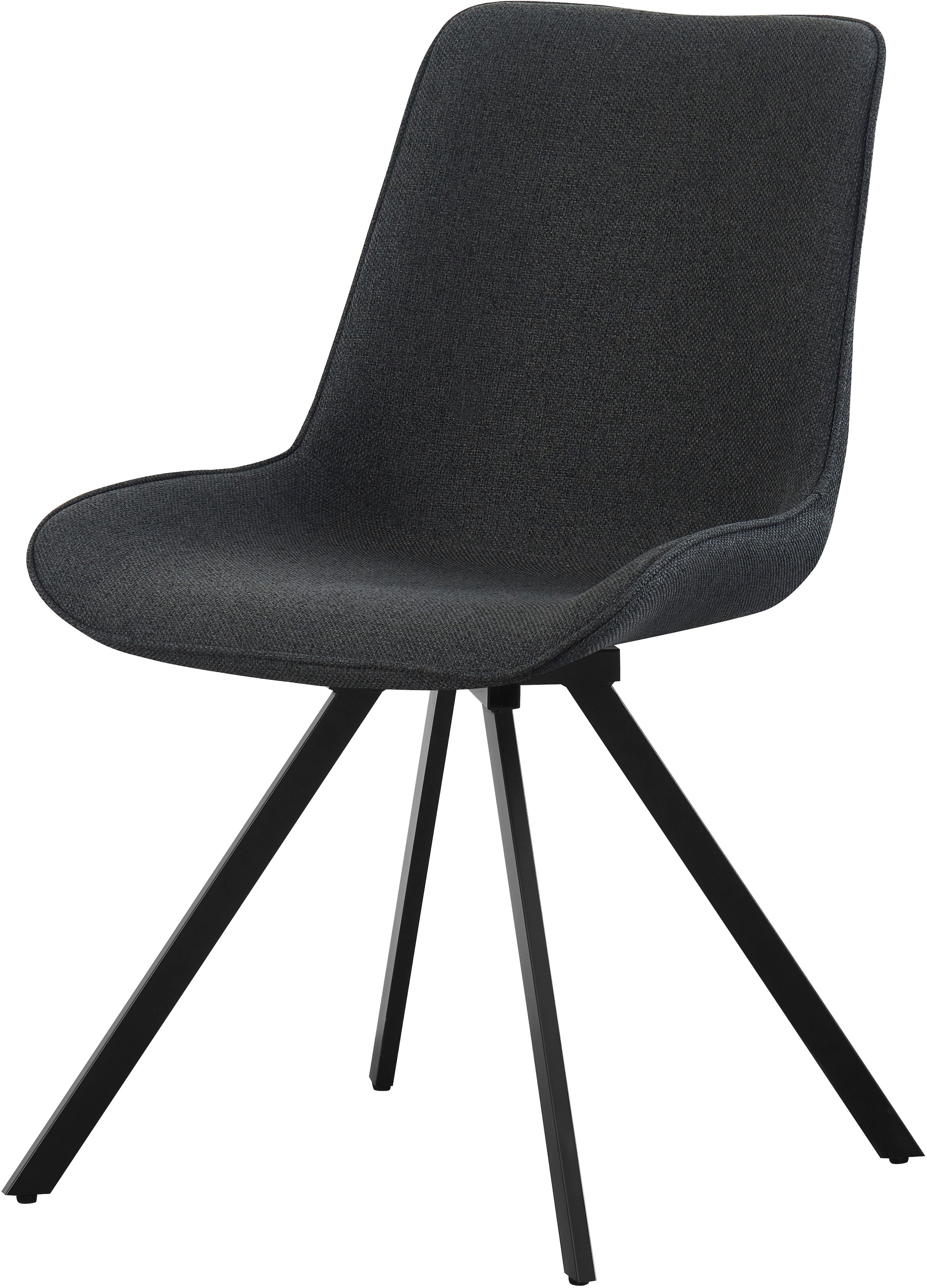 Home affaire Chaise pivotante »INUVIK, 2er Set, mit Metallgestell in matt schwarz« (Set) 2 cuisin verschiedenen Farben, Belsatbarkeit pro Stuhl 120 kg