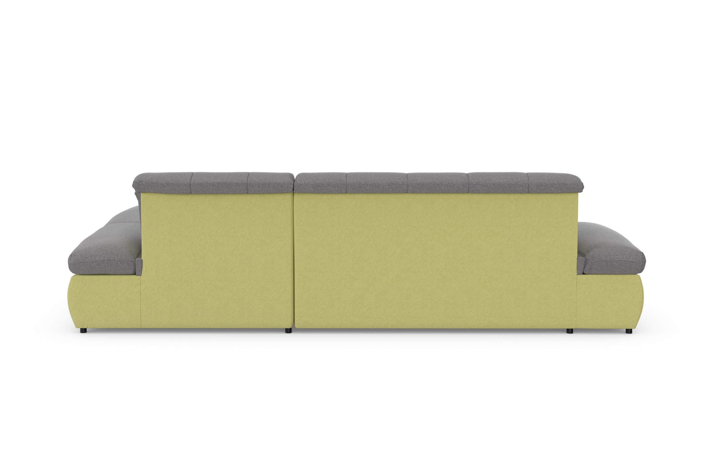 DOMO collection Ecksofa »Moric, L-Form, XXL-Sofa - Breite 300cm«, wahlweise mit Bettfunktion und Armteilverstellung, gelb-schlamm