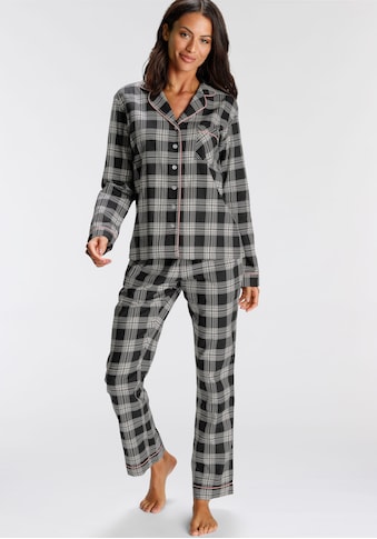 H.I.S Pyjama, (Set, 2 tlg.), mit aus Flanell Allover-Karomuster kaufen