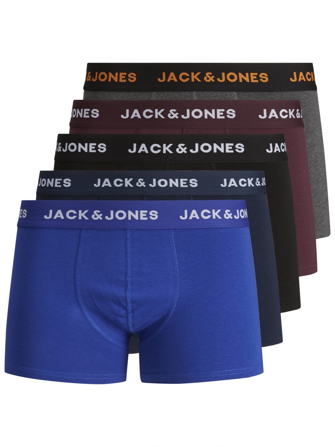 Jack & Jones Trunk »JACBLACK – Formschlüssige Boxershorts mit elastischem Bund« Packung, 5 Stk. unifarben, casual, körpernah, Jersey