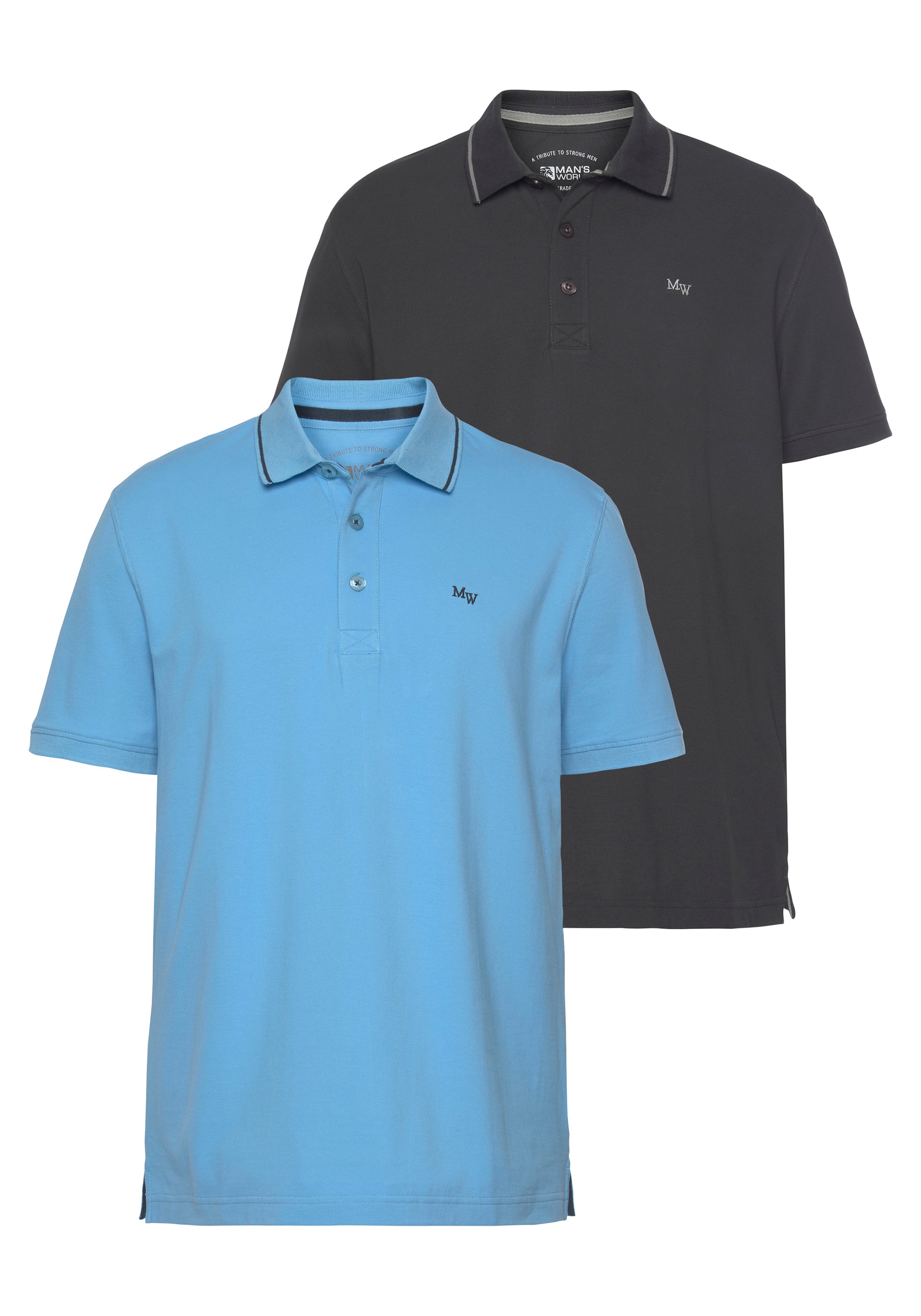Image of Man's World Poloshirt, (Packung, 2er-Pack) bei Ackermann Versand Schweiz