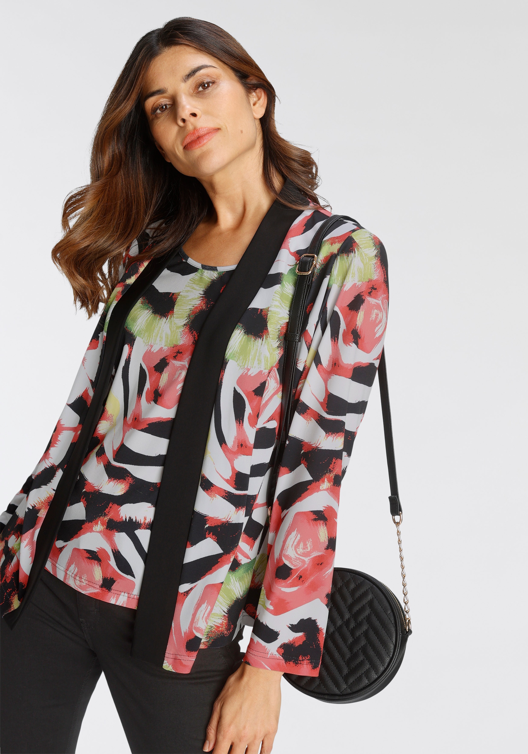 Image of select! By Hermann Lange Print-Shirt, im 2-in-1 Jackenlook bei Ackermann Versand Schweiz