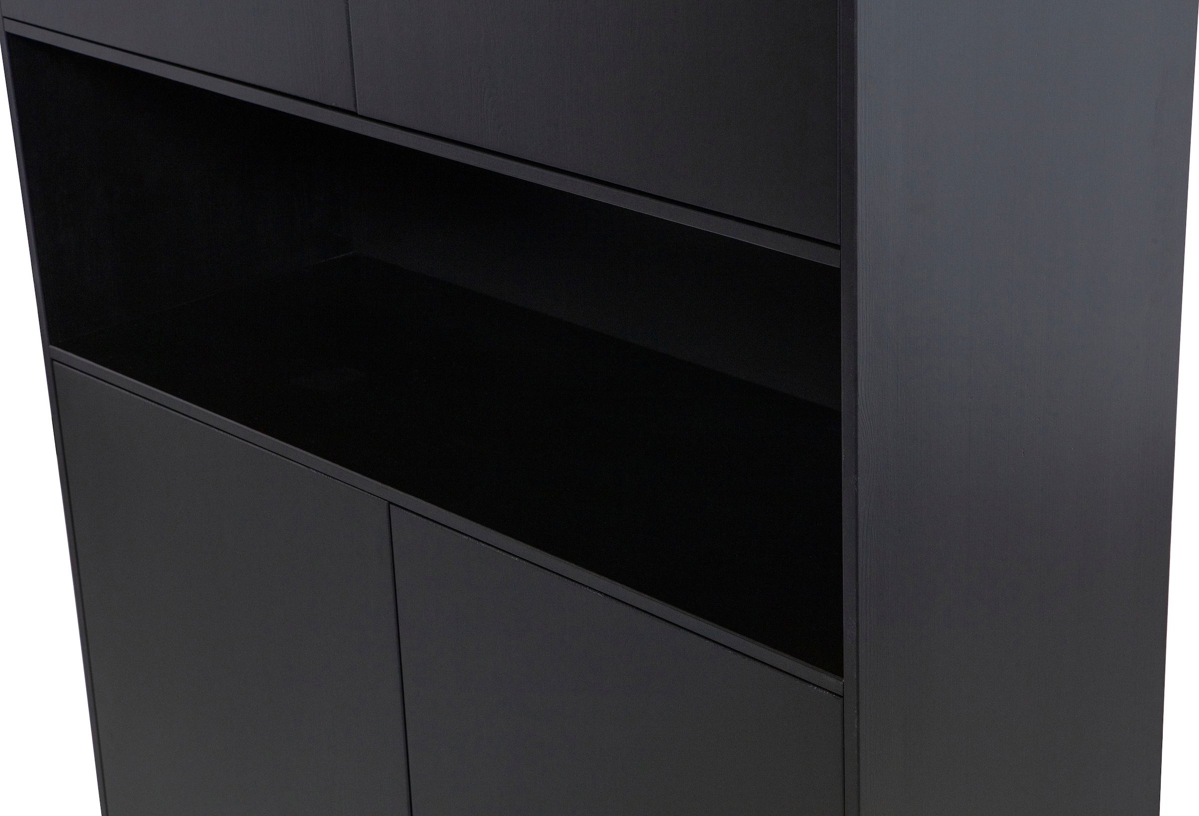 WOOOD Buffet »Finca FSC®-Kiefernholz mit Druckmechanismus, H 210 x B 110 x T 40 cm« Tragkraft 10 kg pro Boden, mit offenem Mittelfach, schwebende Optik
