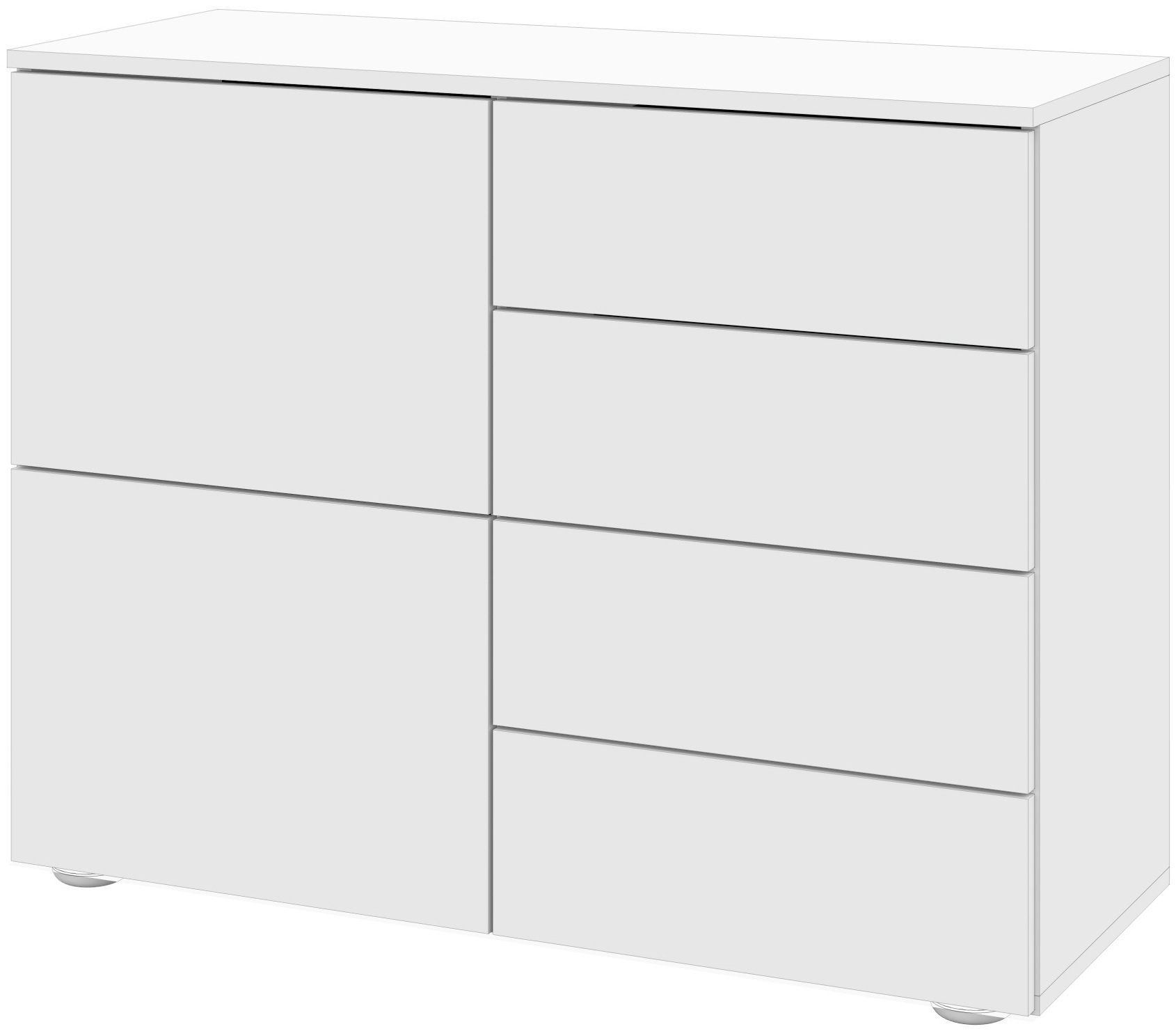 Image of borchardt Möbel Kommode "Rova, Sideboard Breite 93 cm" Mit praktischer Push-to-open-Funktion, 2 Türen und 4 Schubkästen