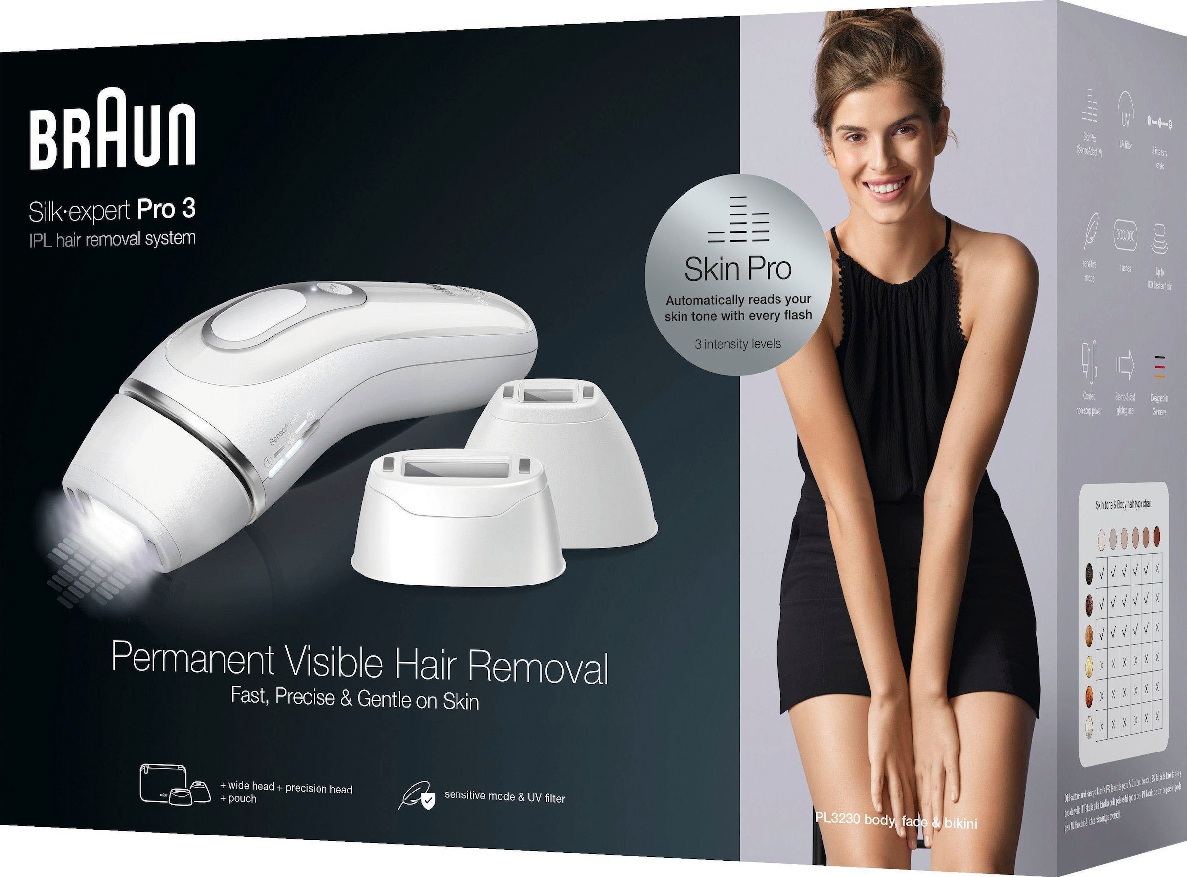 ♕ Braun IPL-Haarentferner »Silk-Expert Pro 3 PL3230«, 300.000 Lichtimpulse, Skin  Pro-Technologie versandkostenfrei auf