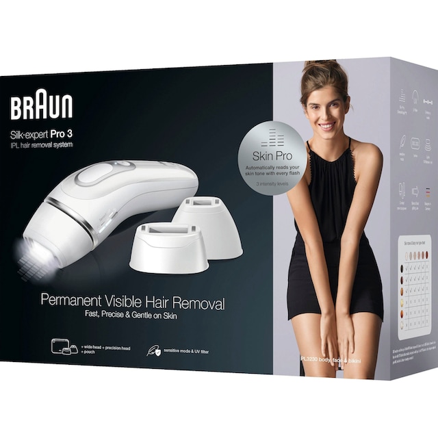 ♕ Braun IPL-Haarentferner »Silk-Expert Pro 3 PL3230«, 300.000 Lichtimpulse, Skin  Pro-Technologie versandkostenfrei auf