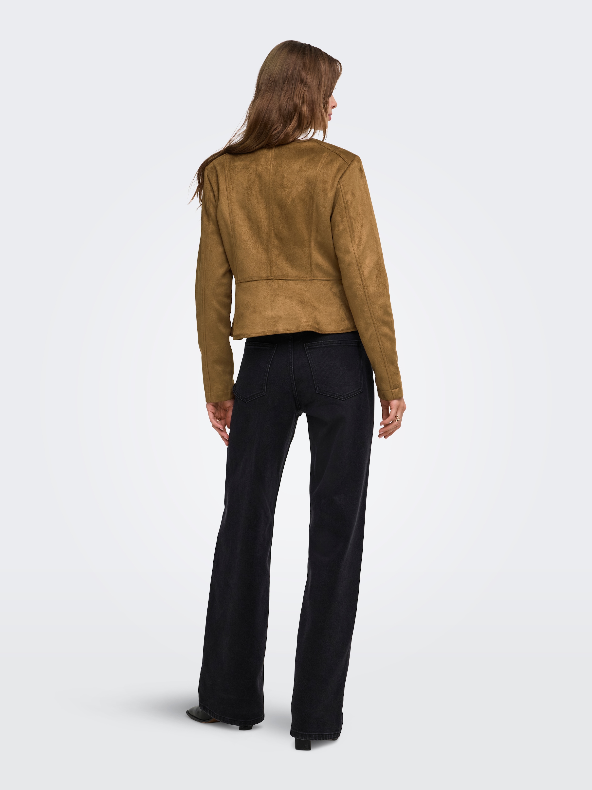 ONLY Veste en imitation cuir »ONLSARAMY FAUX SUEDE JACKET OTW« Kunstfaser, Wildlederimitat