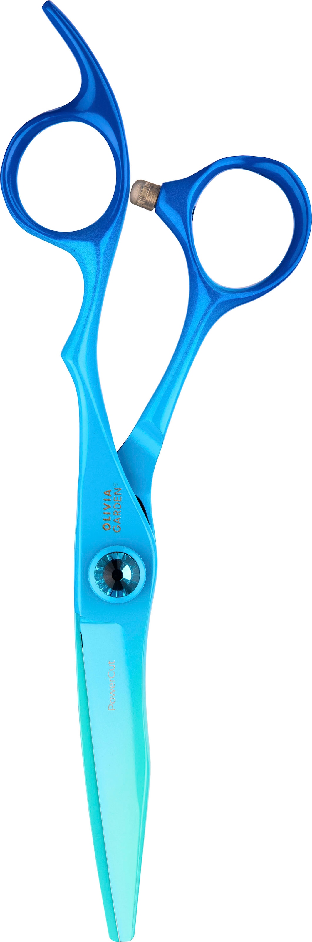 OLIVIA GARDEN Haarschere »PowerCut Rainbow Blue 5,5 Zoll«, (Set, 2 tlg.), Haarschere und Modellierschere
