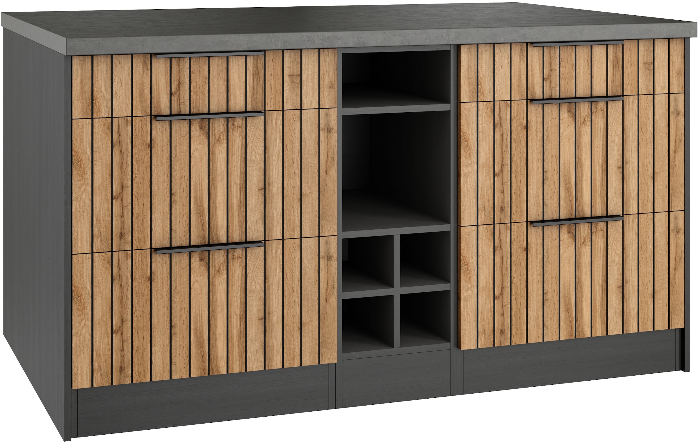 KOCHSTATION Kücheninsel »KS-Lagos« Kücheninsel 153/100 cm, mit höhenverstellbaren Möbelfüssen