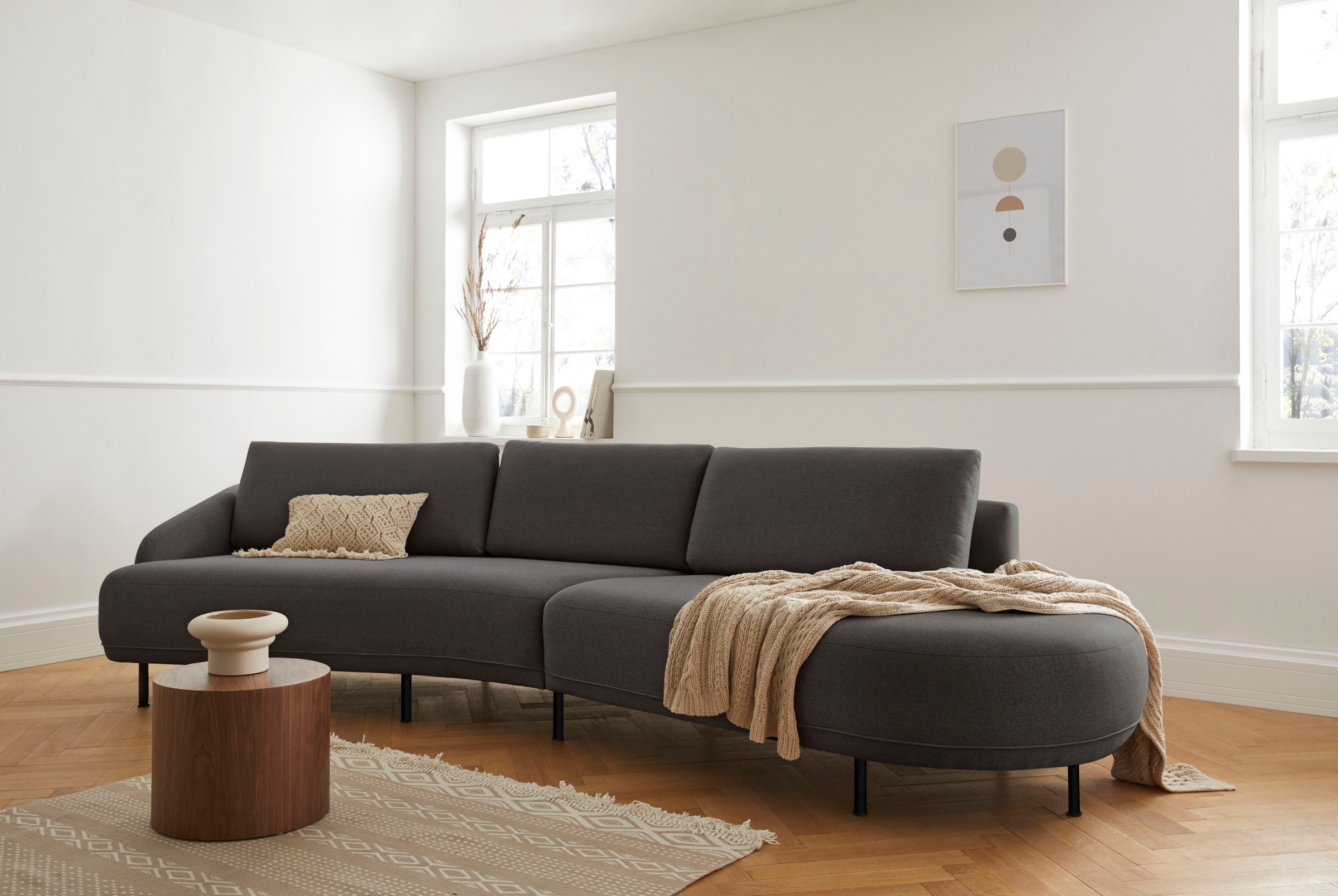 Image of andas Ecksofa »Bendik«, Füsse aus schwarzem Metall, Design by Morten Georgsen bei Ackermann Versand Schweiz