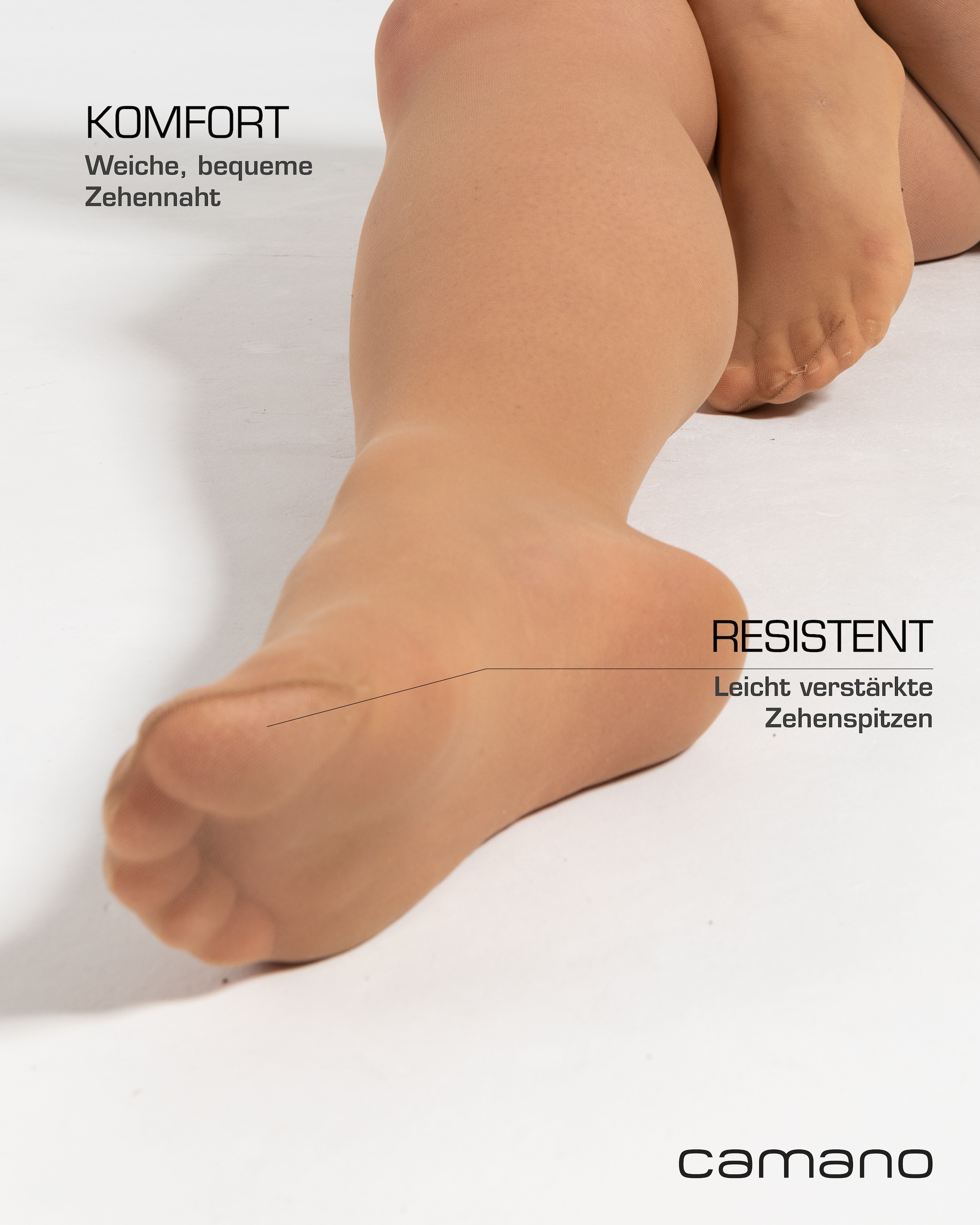 Camano Feinstrumpfhose »fine curvy«, (2er Pack), mit grossen Grössen