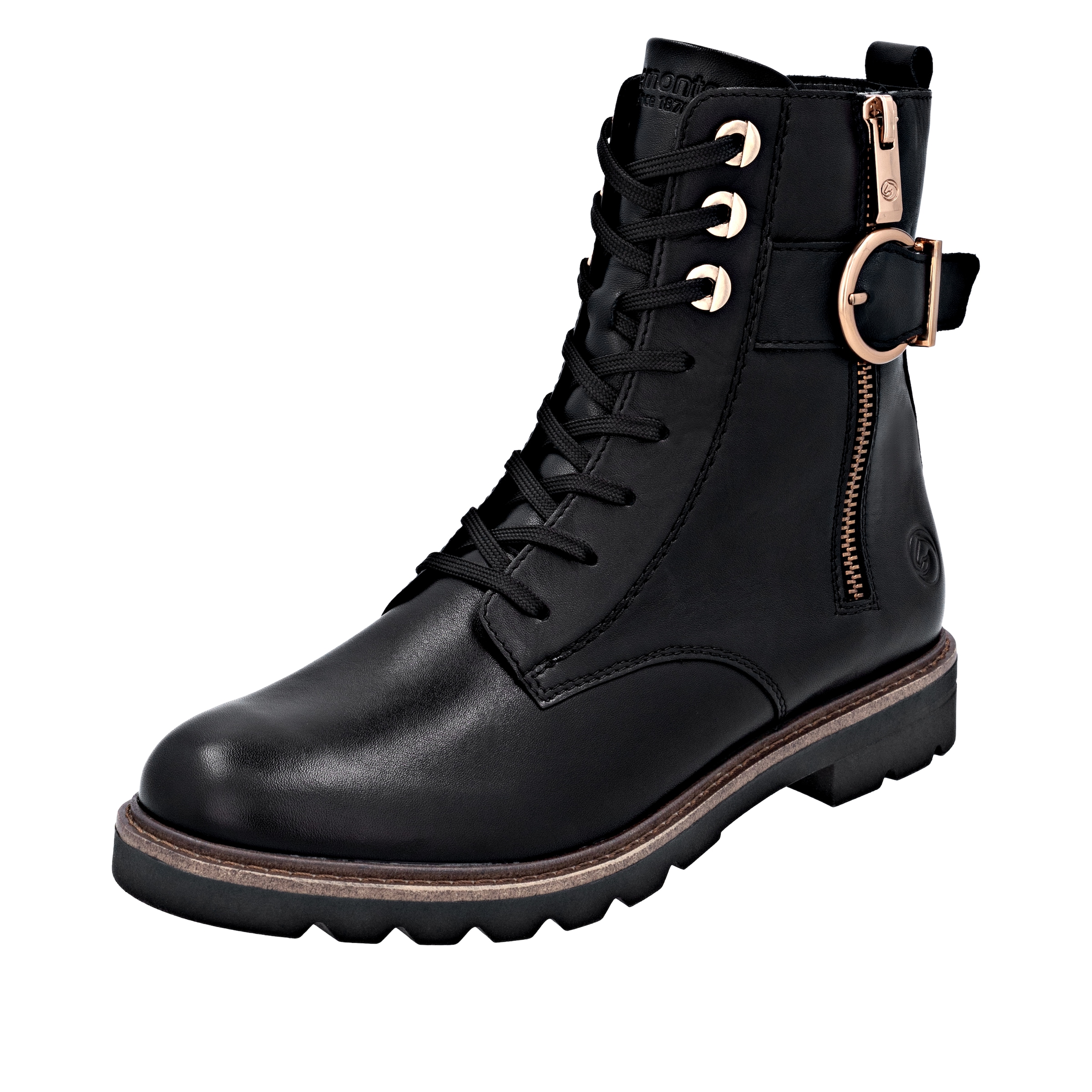 Image of Remonte Schnürstiefelette Schnürboots, Casual-Stiefelette, Blockabsatz, mit grosser Zierschliesse