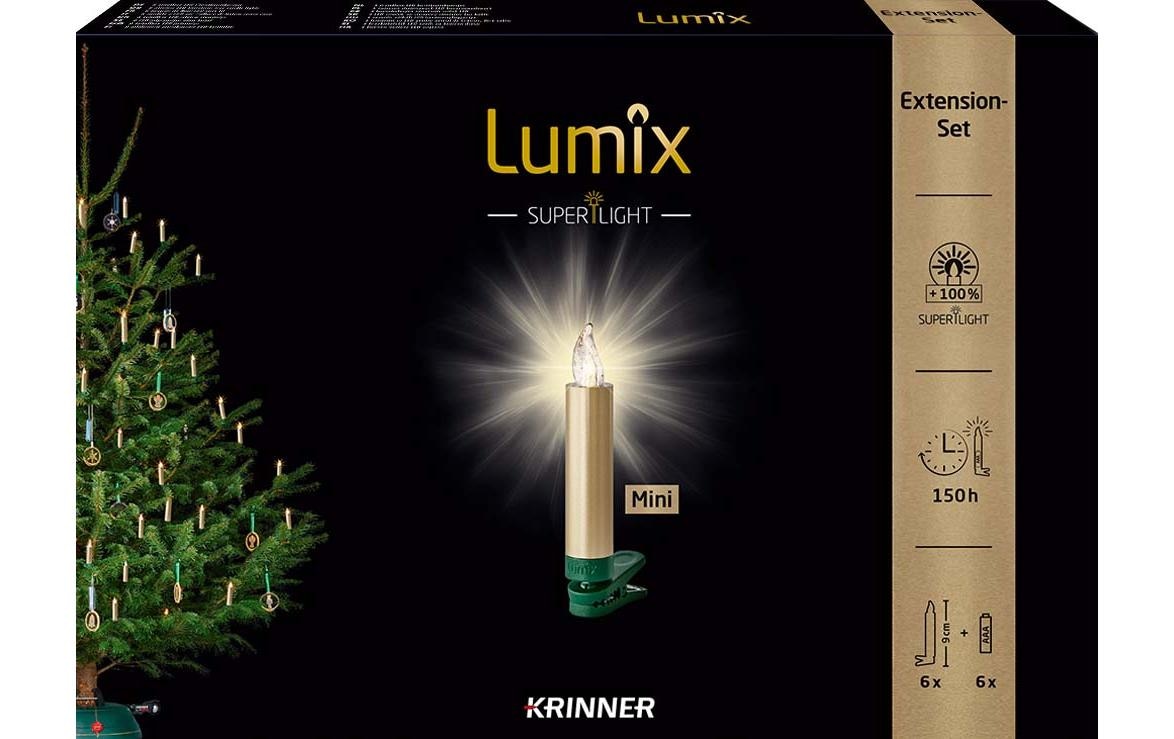 lumix LED-Christbaumkerzen »Lumix LED SuperLight Mini«, 6 St.-flammig