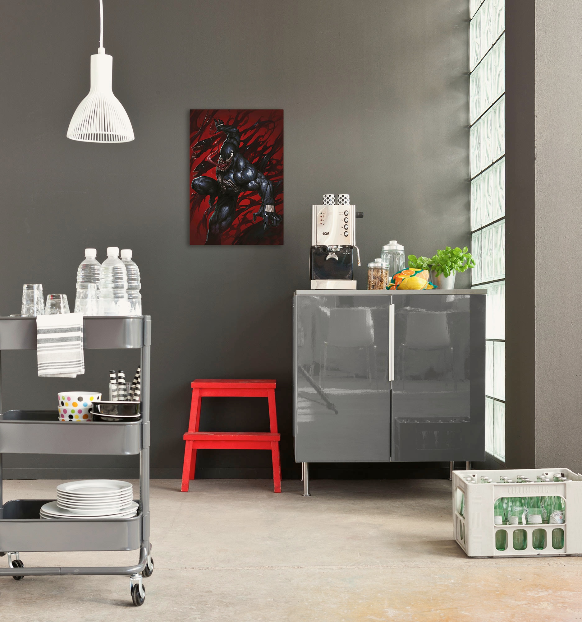 Image of Komar Leinwandbild "Marvel Venom Symbiont Red" Disney 1 Stk. tlg. 40 x 60 cm (Breite x Höhe) - Kinderzimmer, Dekoration
