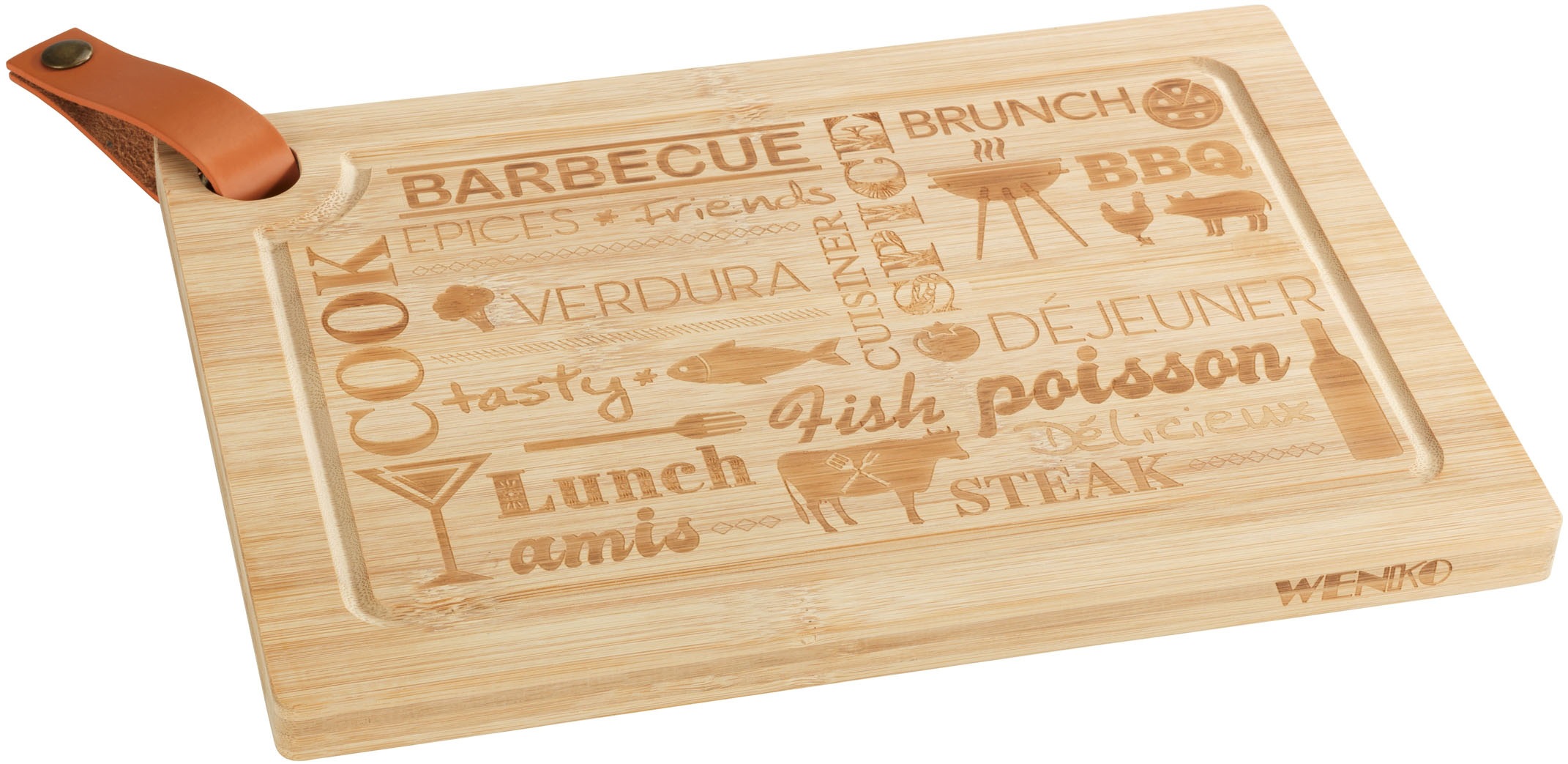 Image of WENKO Schneidebrett, mit praktischem Riemen zum Aufhängen bei Ackermann Versand Schweiz