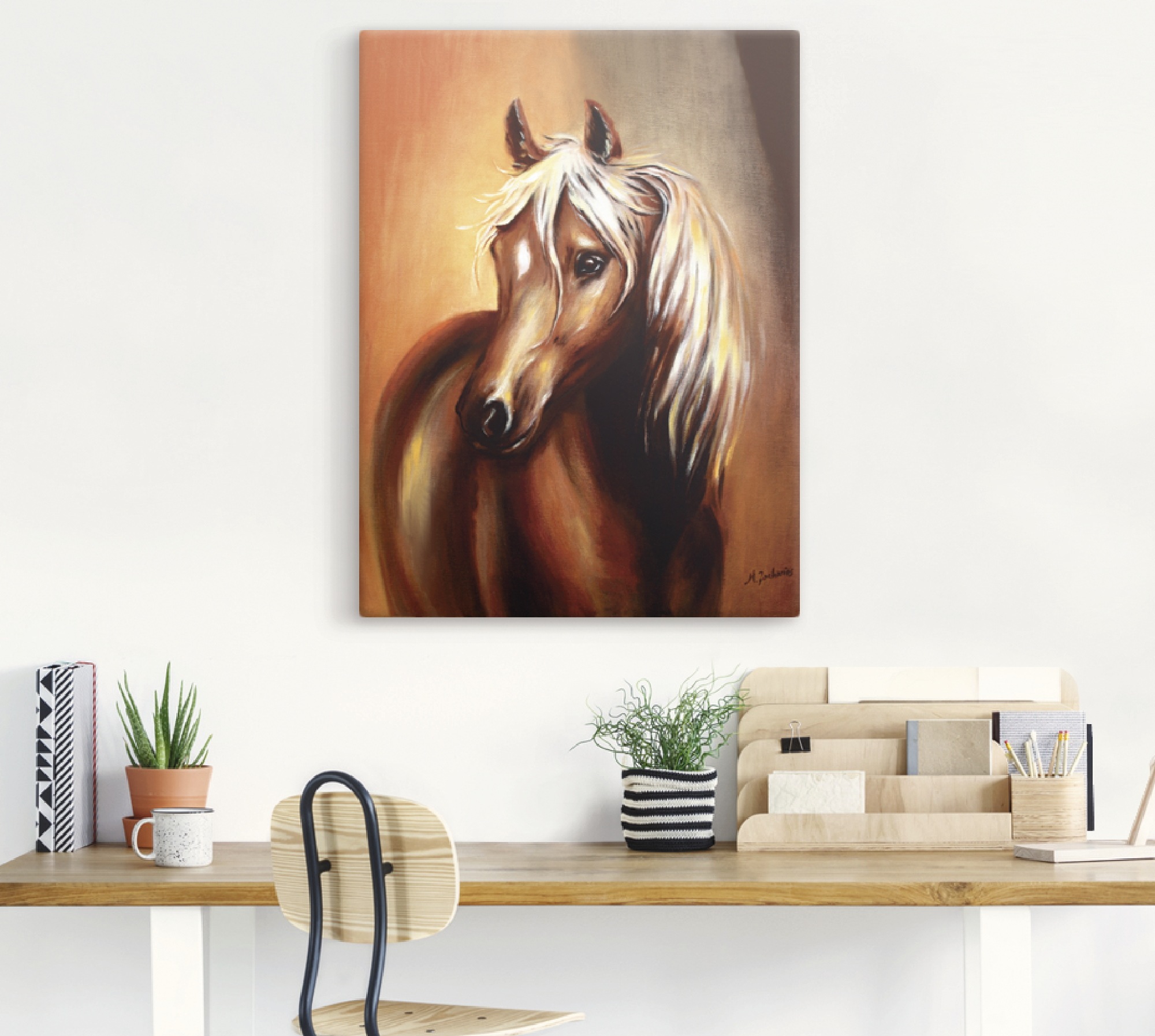 Artland Tableau sur toile »Pferd Fantasie« Animaux de compagnie 1 cuis tlg. tendu sur cadre en bois