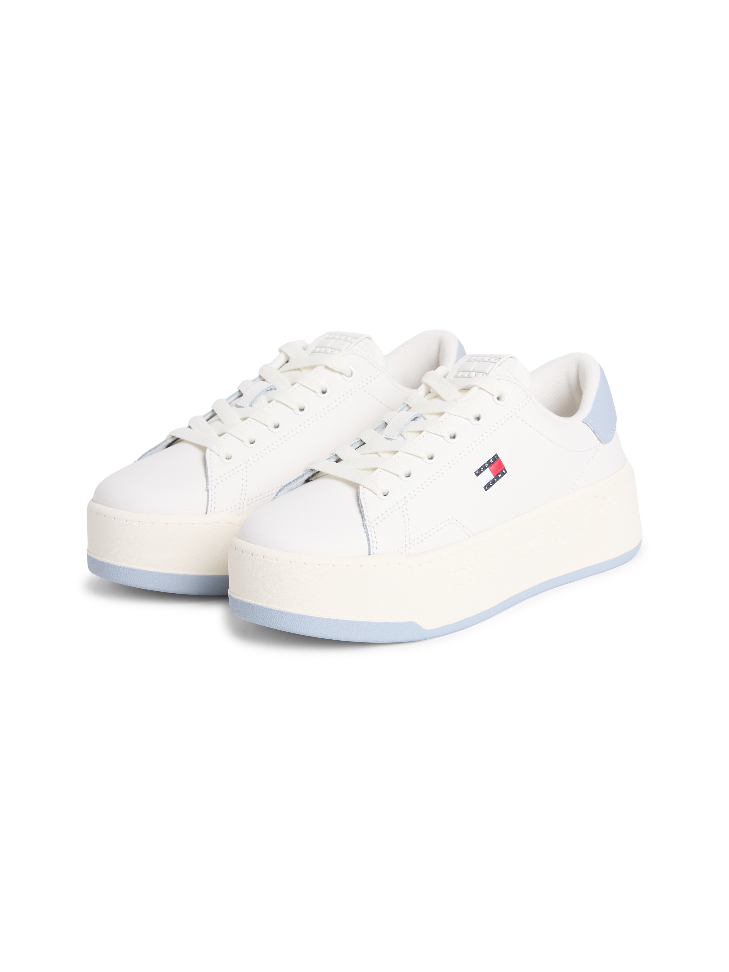 Image of Tommy Jeans Plateausneaker "PLATFORM LOGO SNEAKER" Schnürschuh, Halbschuh, Freizeitschuh mit seitlicher Logoflag