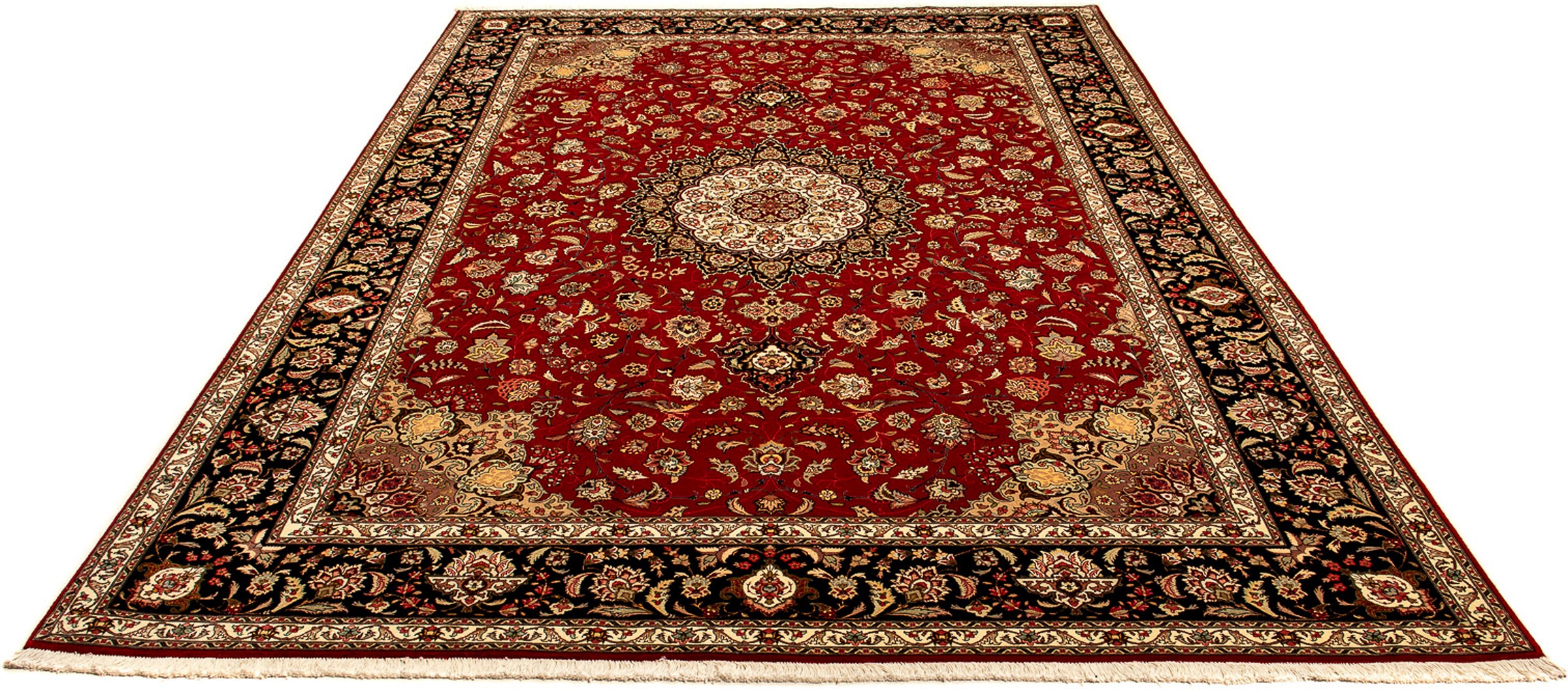 Image of morgenland Orientteppich »Perser - Täbriz - Royal - 350 x 253 cm - rot«, rechteckig, 7 mm Höhe, Wohnzimmer, Handgeknüpft, Einzelstück mit Zertifikat bei Ackermann Versand Schweiz