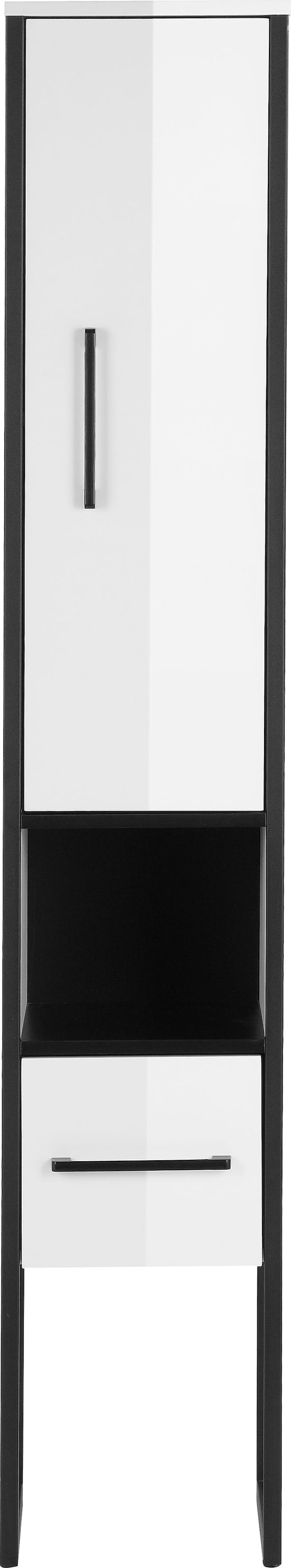 welltime Seitenschrank »Paris«, premium Badmöbel, Breite 31,5 cm Hochschrank Loft Design