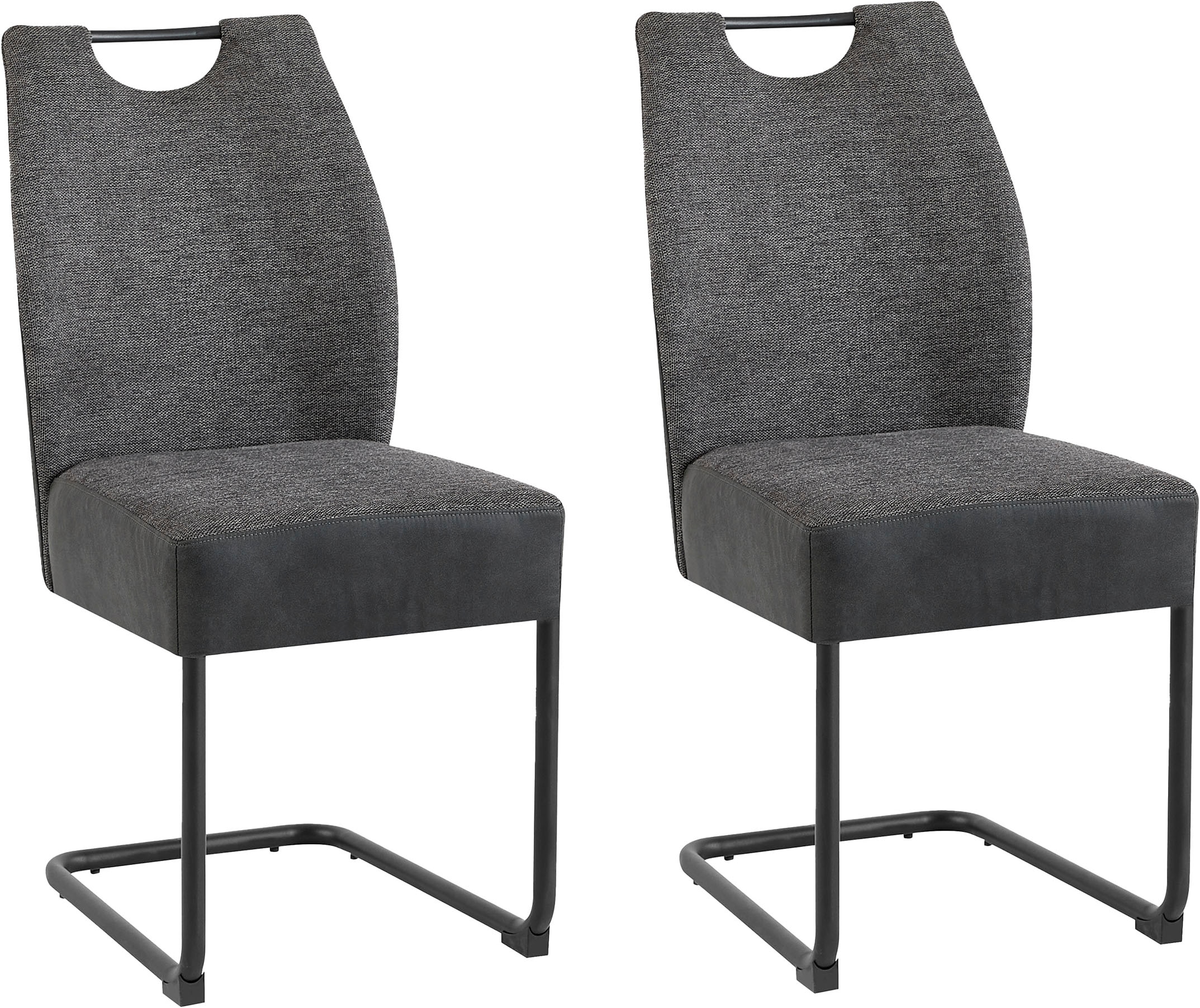 Image of byLIVING Freischwinger "Peter-XXL 2er-Set" (Set) 2 Stk.mit gemütlicher Federkernpolsterung und XXL Belastbarkeit bis zu 150kg
