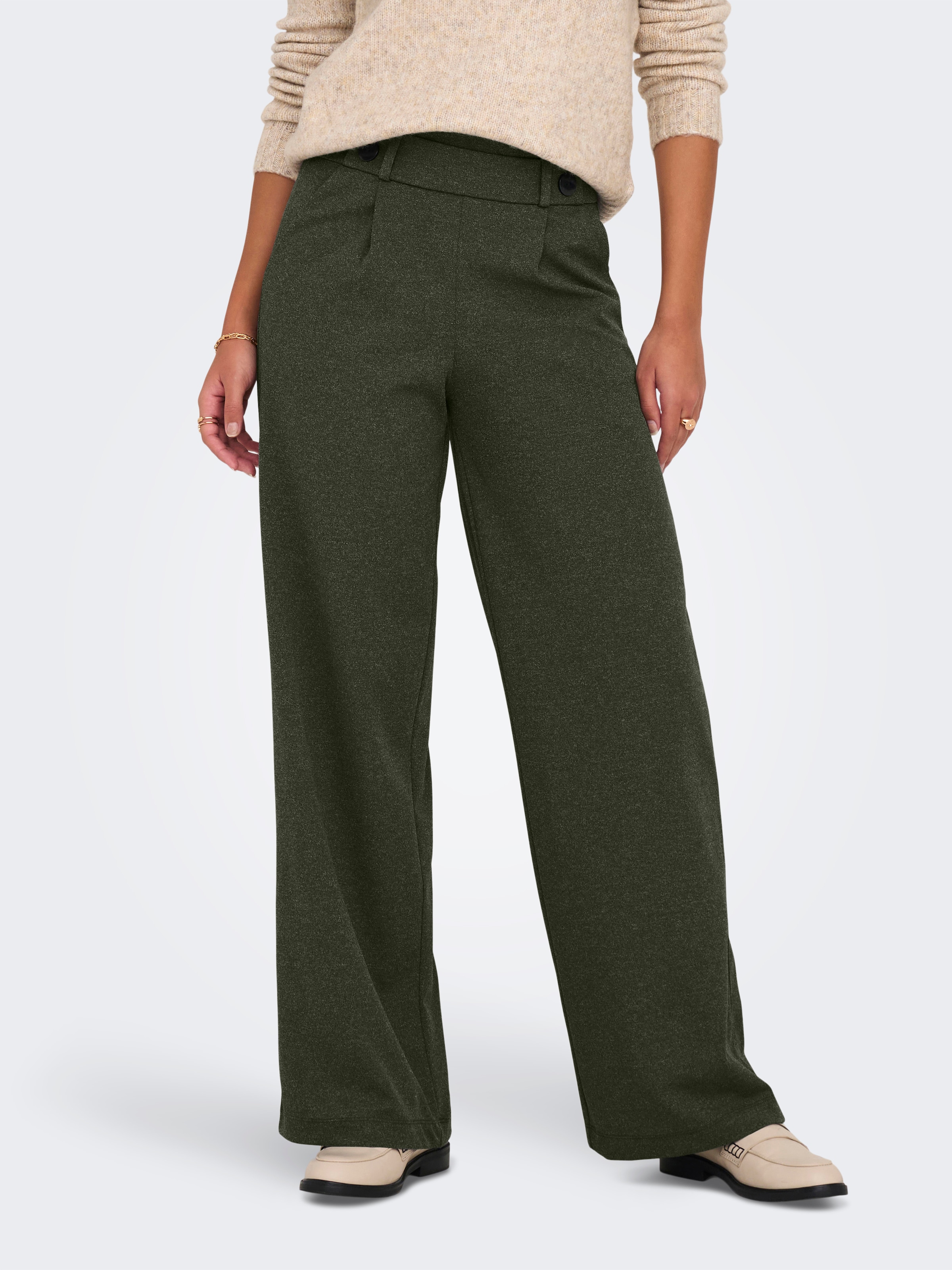 JDY Jerseyhose »JDYGEGGO NEW LONG PANT JRS NOOS«, mit dekorativem Riegel vorne am Bund