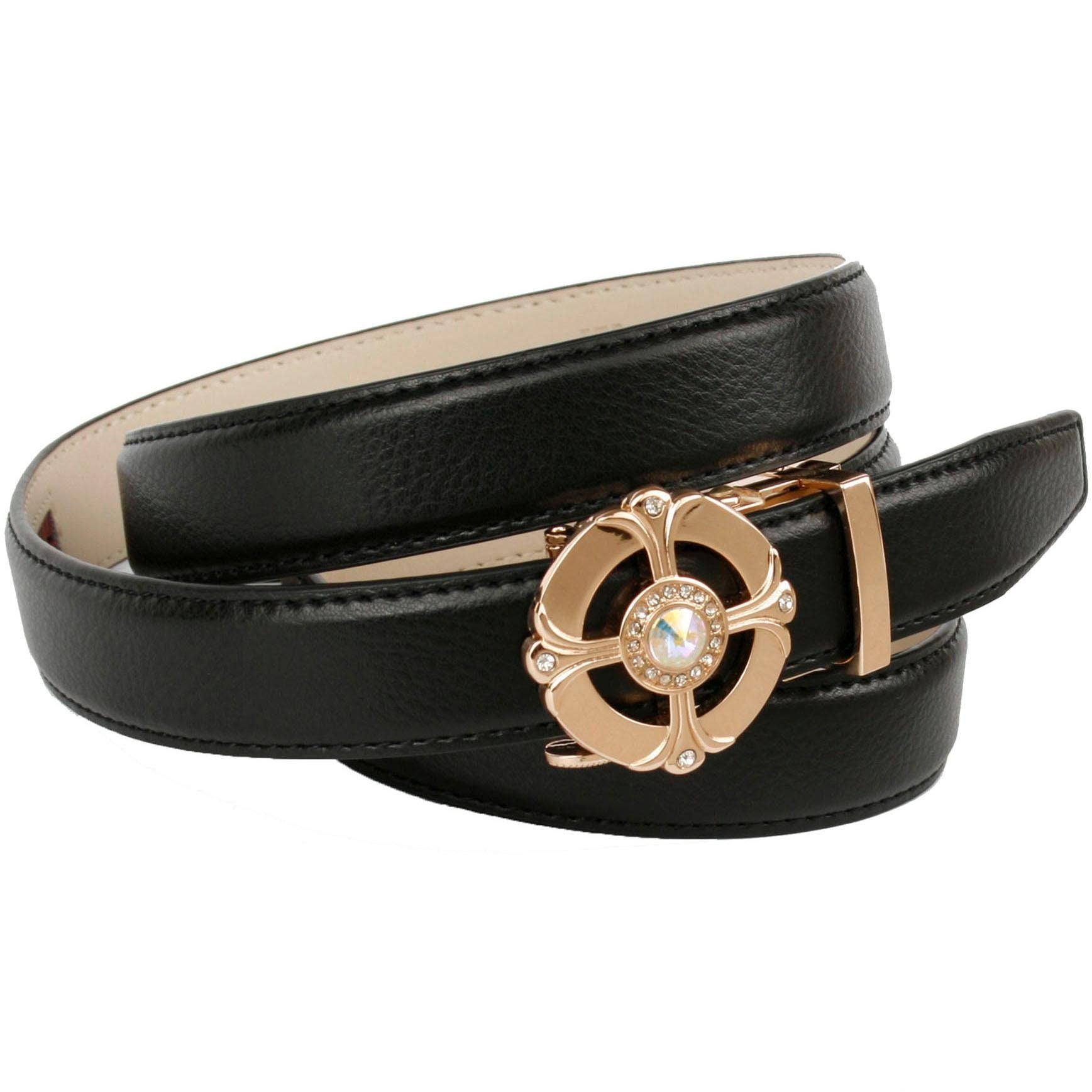 Image of Anthoni Crown Ledergürtel, mit eleganter Schliesse, grosser Schmuckstein in der Mitte bei Ackermann Versand Schweiz