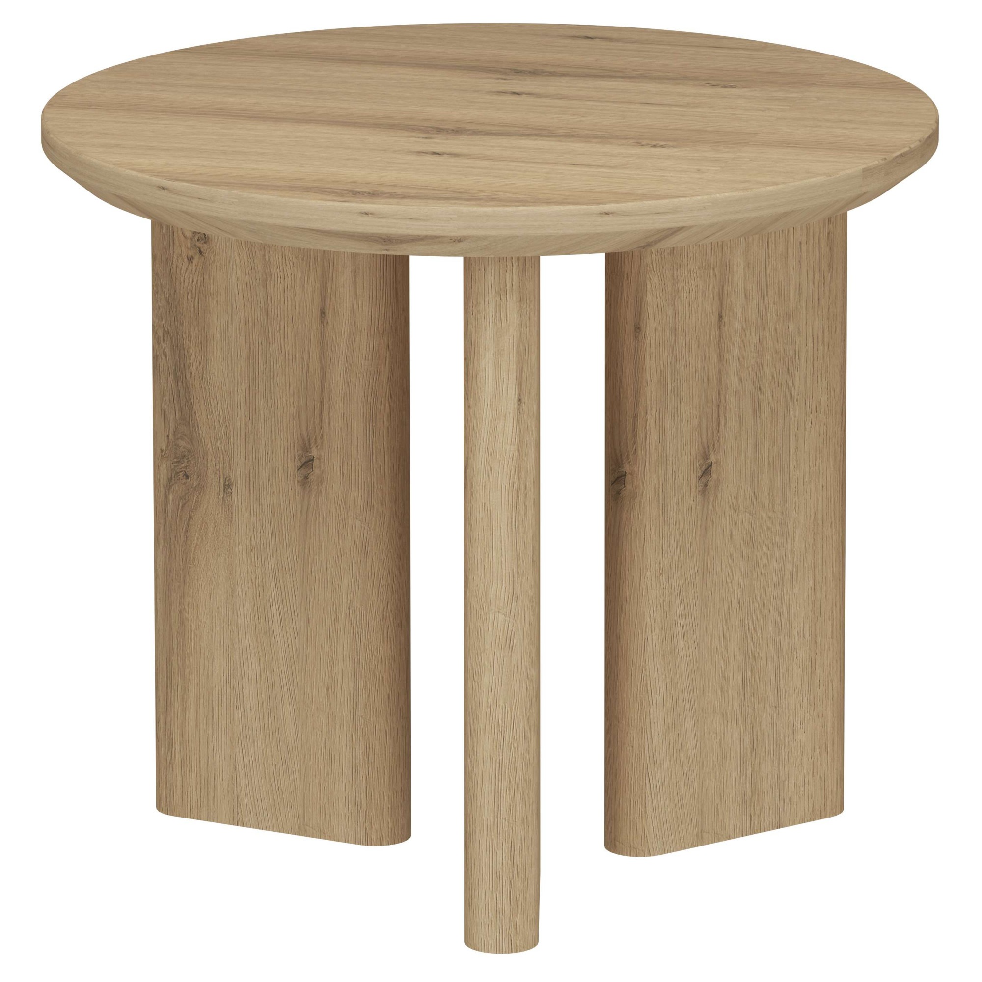 Image of GOODproduct Beistelltisch "Cassian" 1 Stk. tlg. schöne Holzoptik, modernes Fussgestell, Ø50 cm