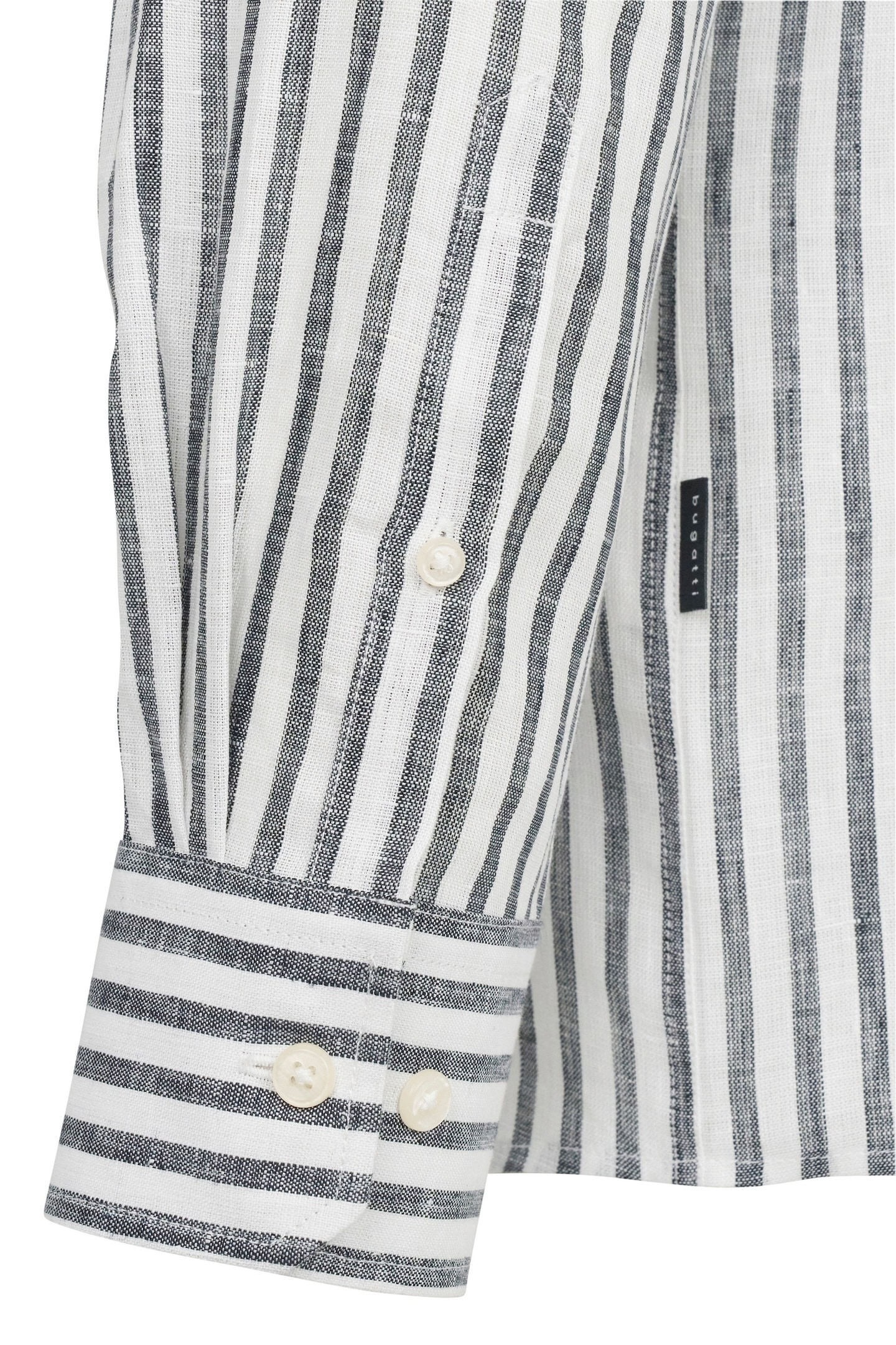 bugatti Chemise à manches longues mit Mandarinkragen