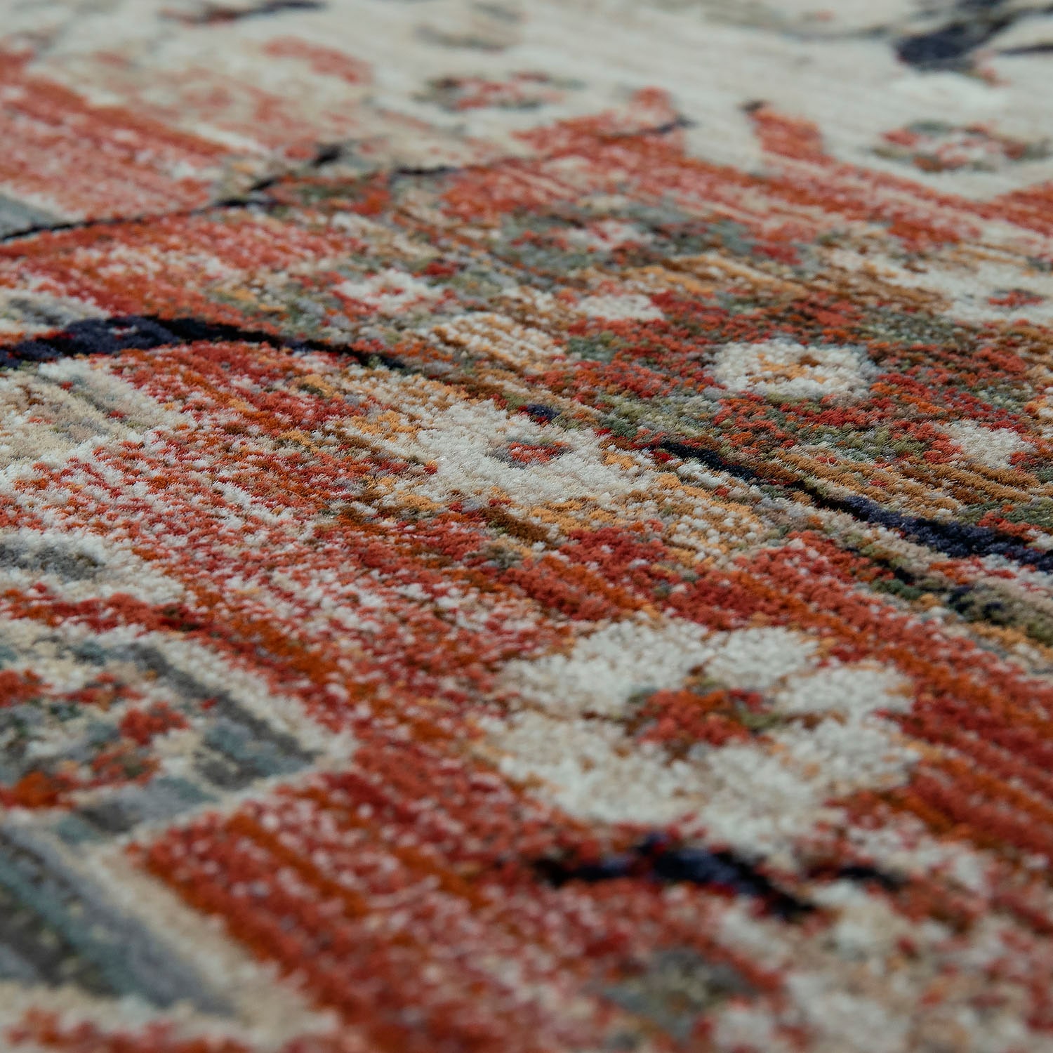 Paco Home Teppich »Sena 453« rechteckig 11 mm Höhe Kurzflor, Orient-Optik, Used-Look, mit Fransen