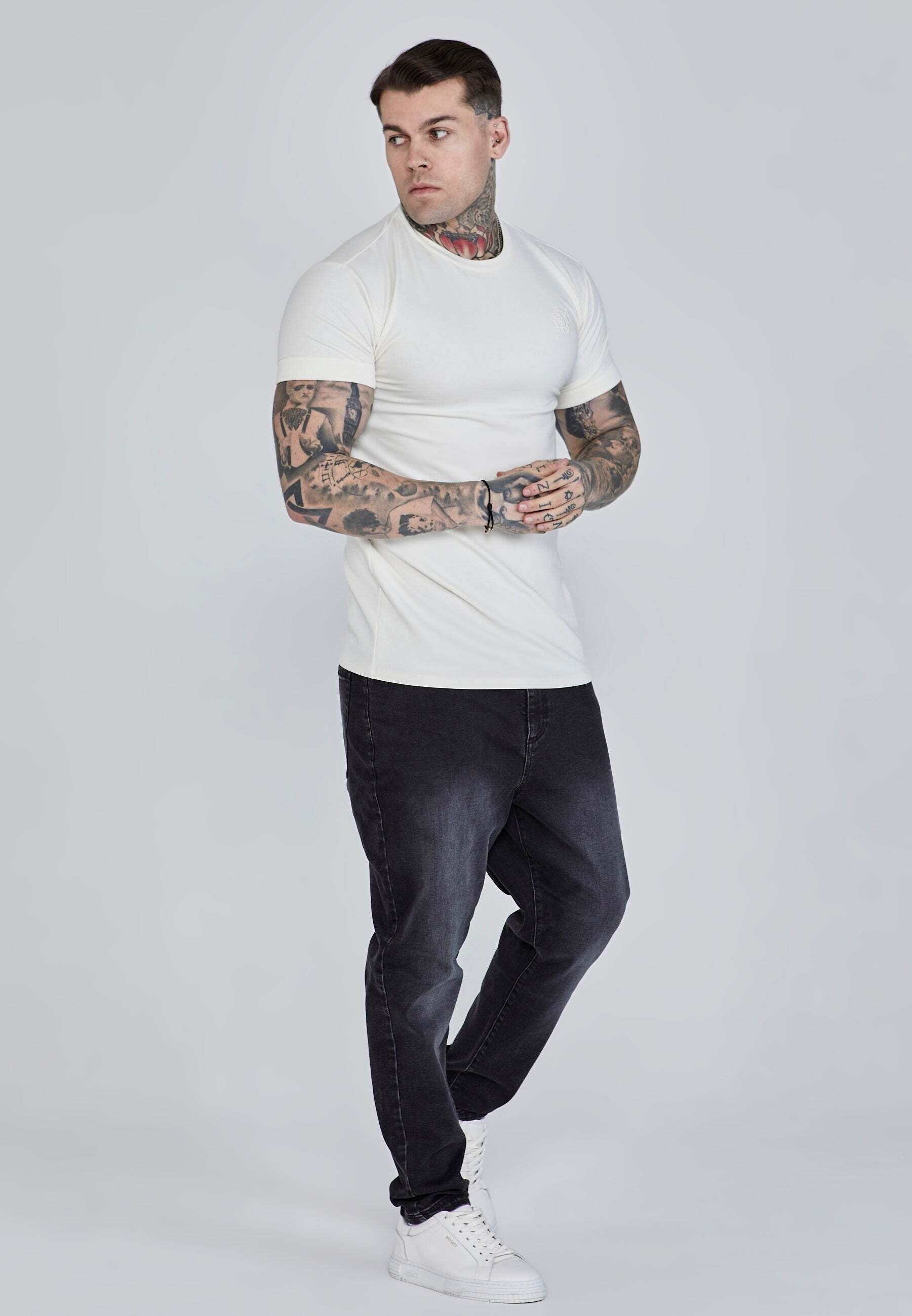 Siksilk T-Shirt »Siksilk T-Shirt Roll Sleeve T-Shirt«