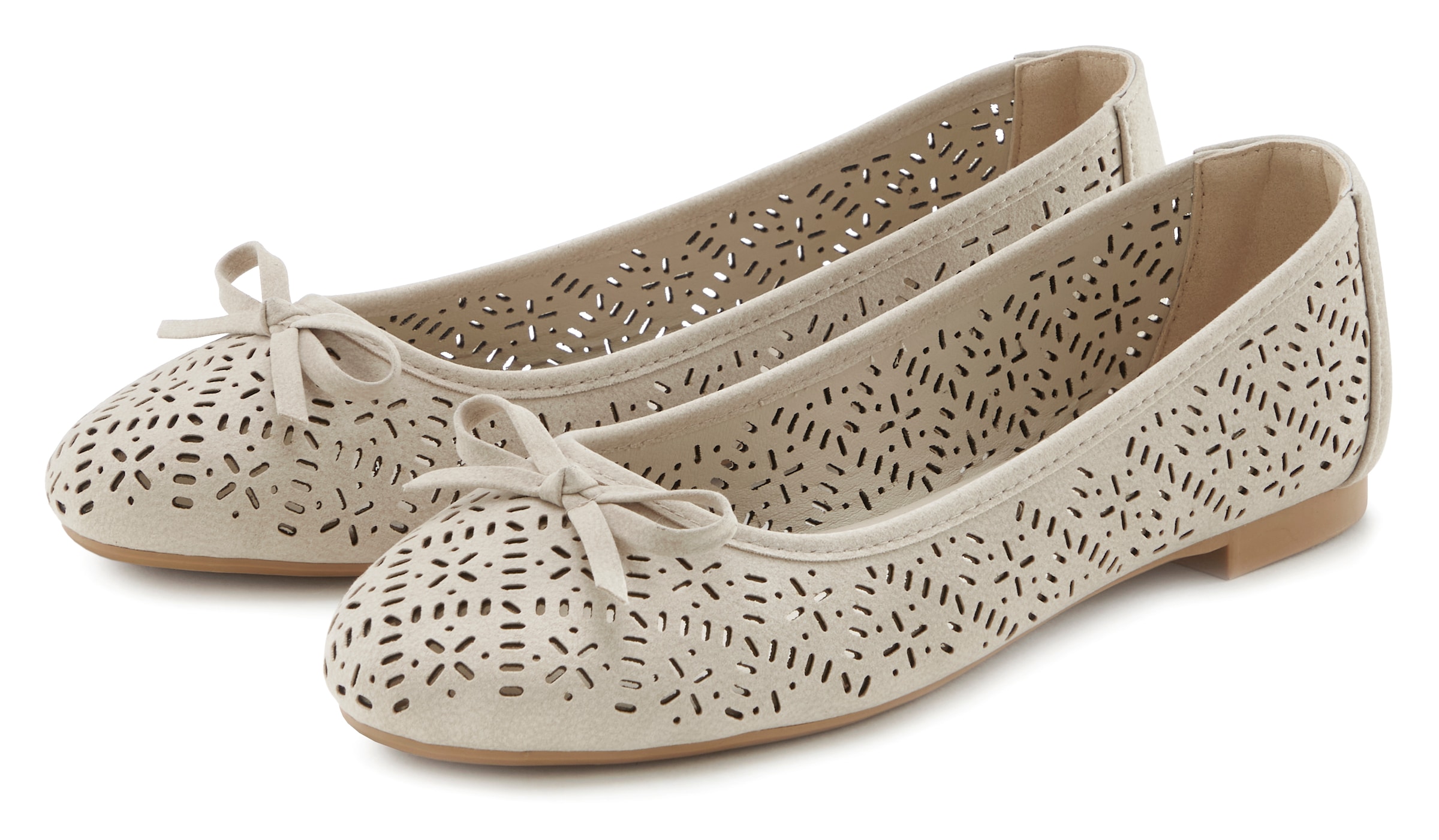 Image of LASCANA Ballerina "Slip-On-Sneaker, Freizeitschuh, Slipper, Halbschuh," mit kleinen Cut-Outs VEGAN