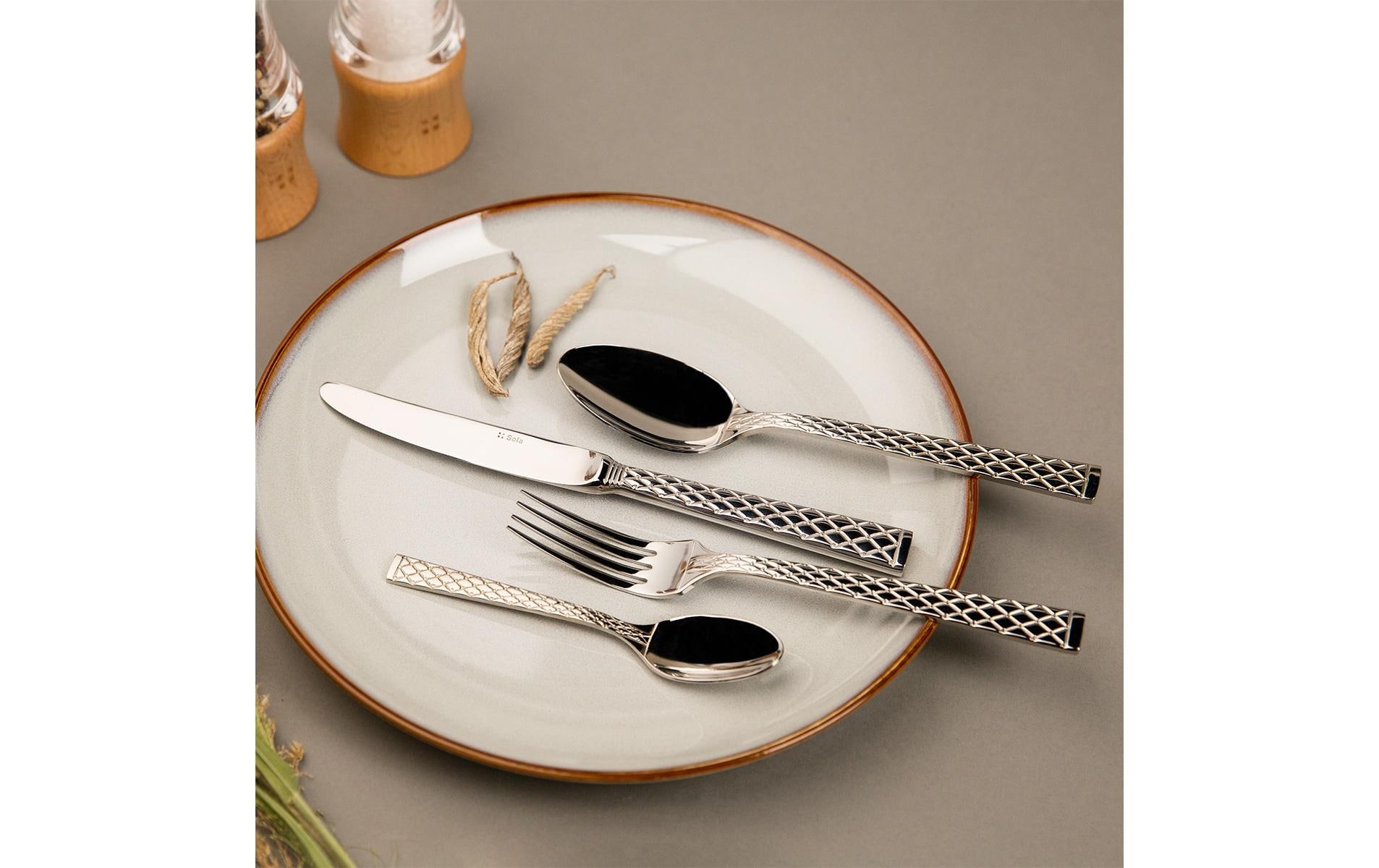 Sola Besteck-Set »Coco Deco, poliert, 24-tlg.« Spülmaschinenfest