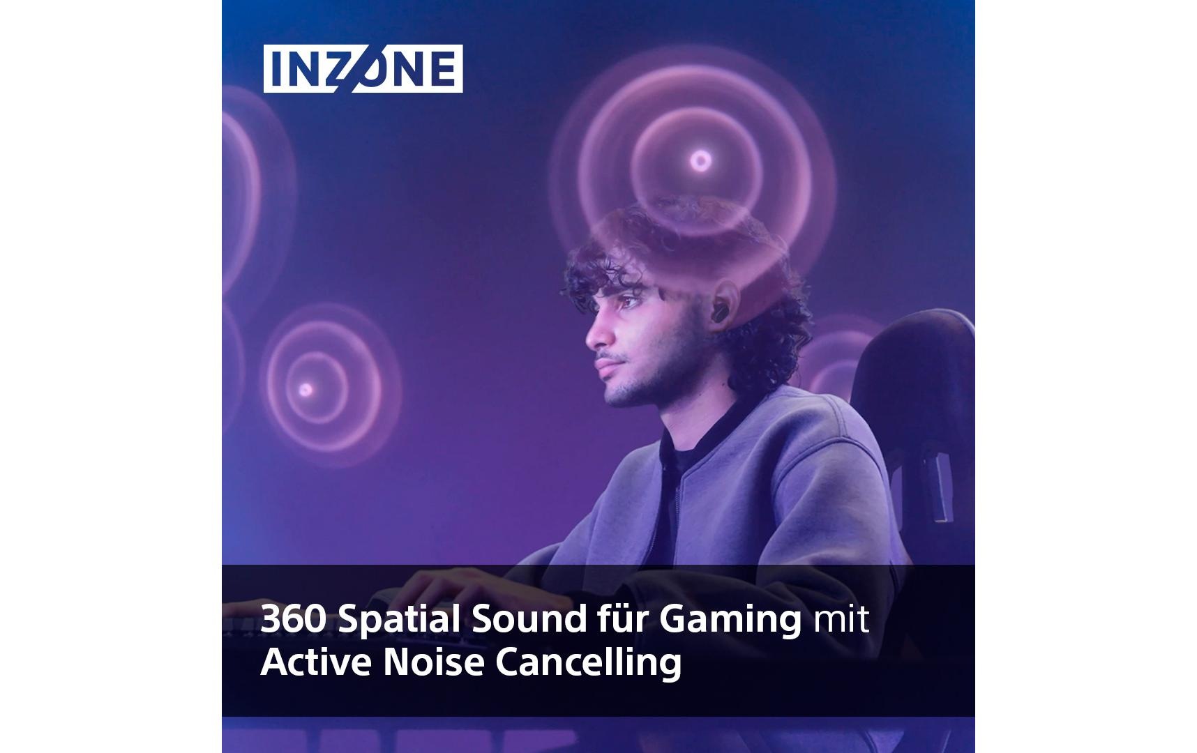 Sony Ecouteurs intra-auriculaires »INZONE Buds« réduction de bruit son spatial 360, autonomie accu 24 h, faible latence, micro avec IA