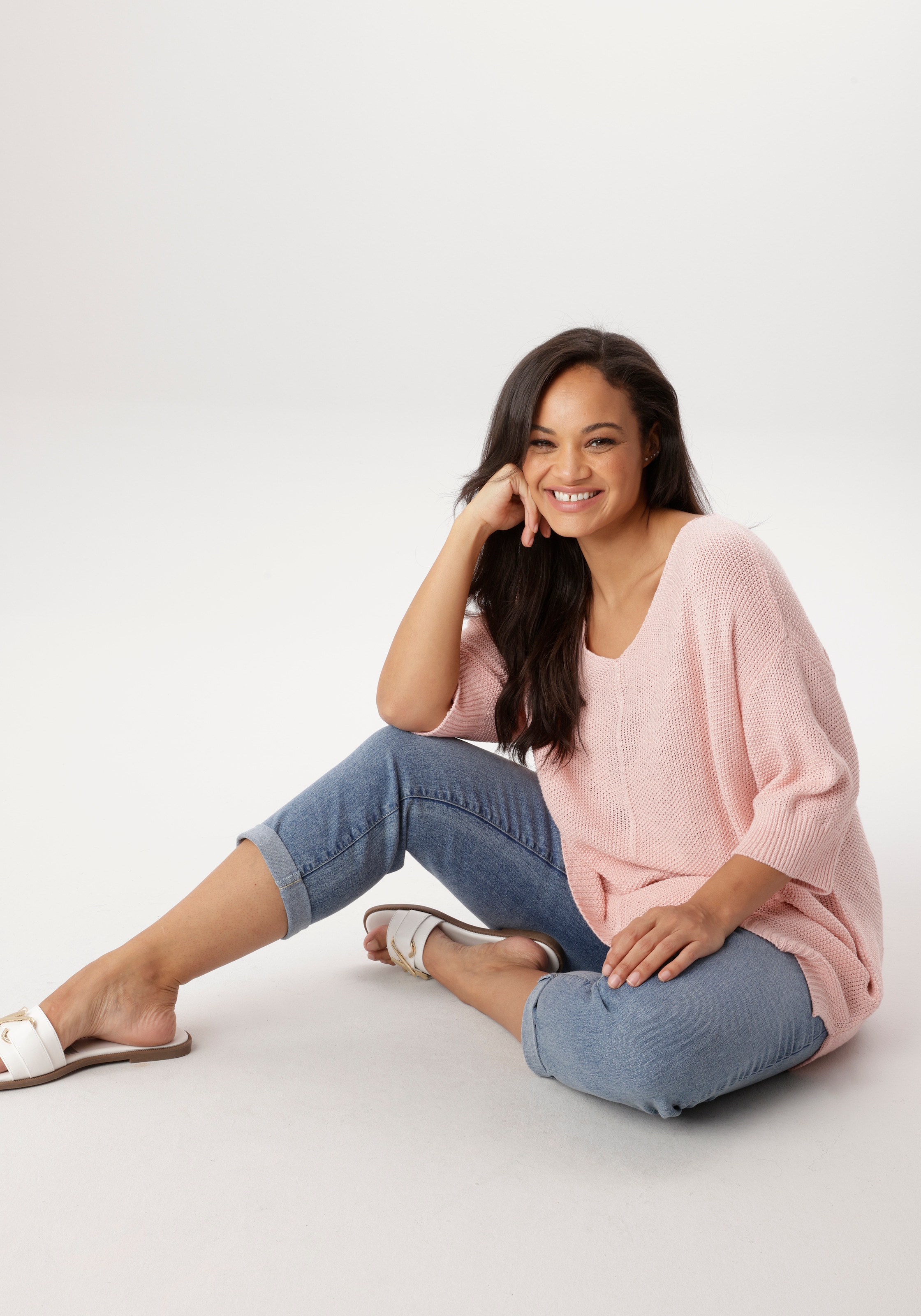 Aniston PLUS Strickpullover mit tollem Strickmuster - NEUE KOLLEKTION