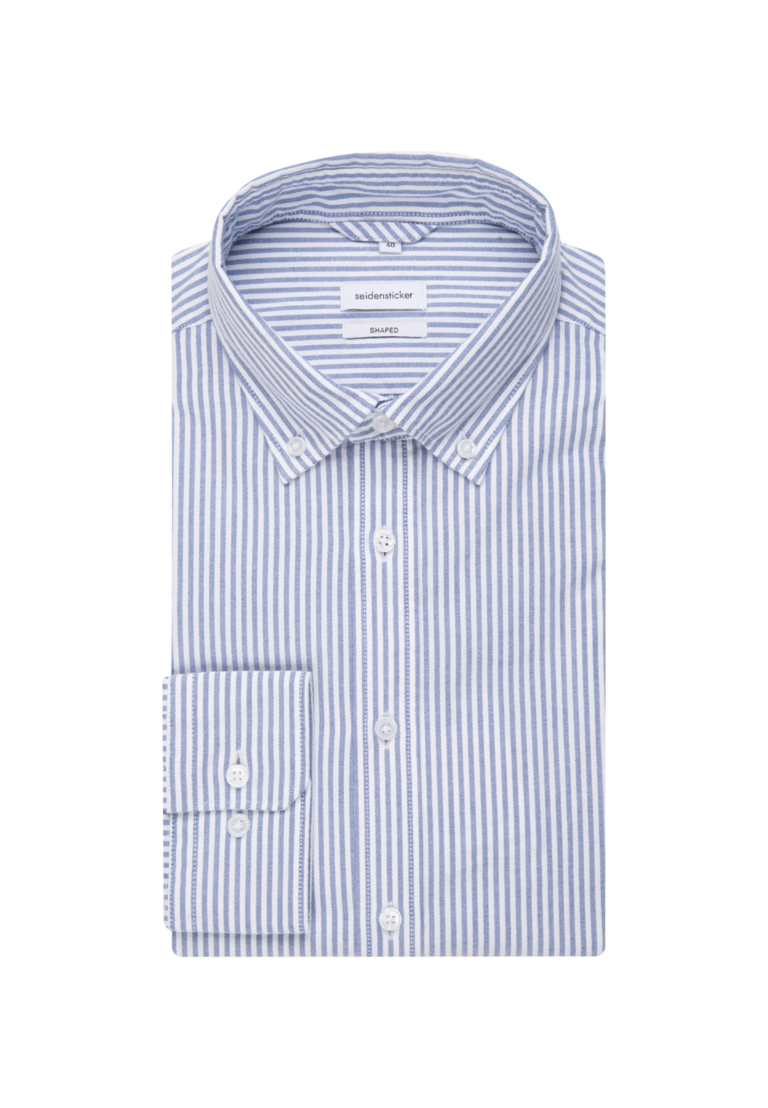 seidensticker Businesshemd »Shaped«, Shaped Langarm Button-Down-Kragen Streifen
