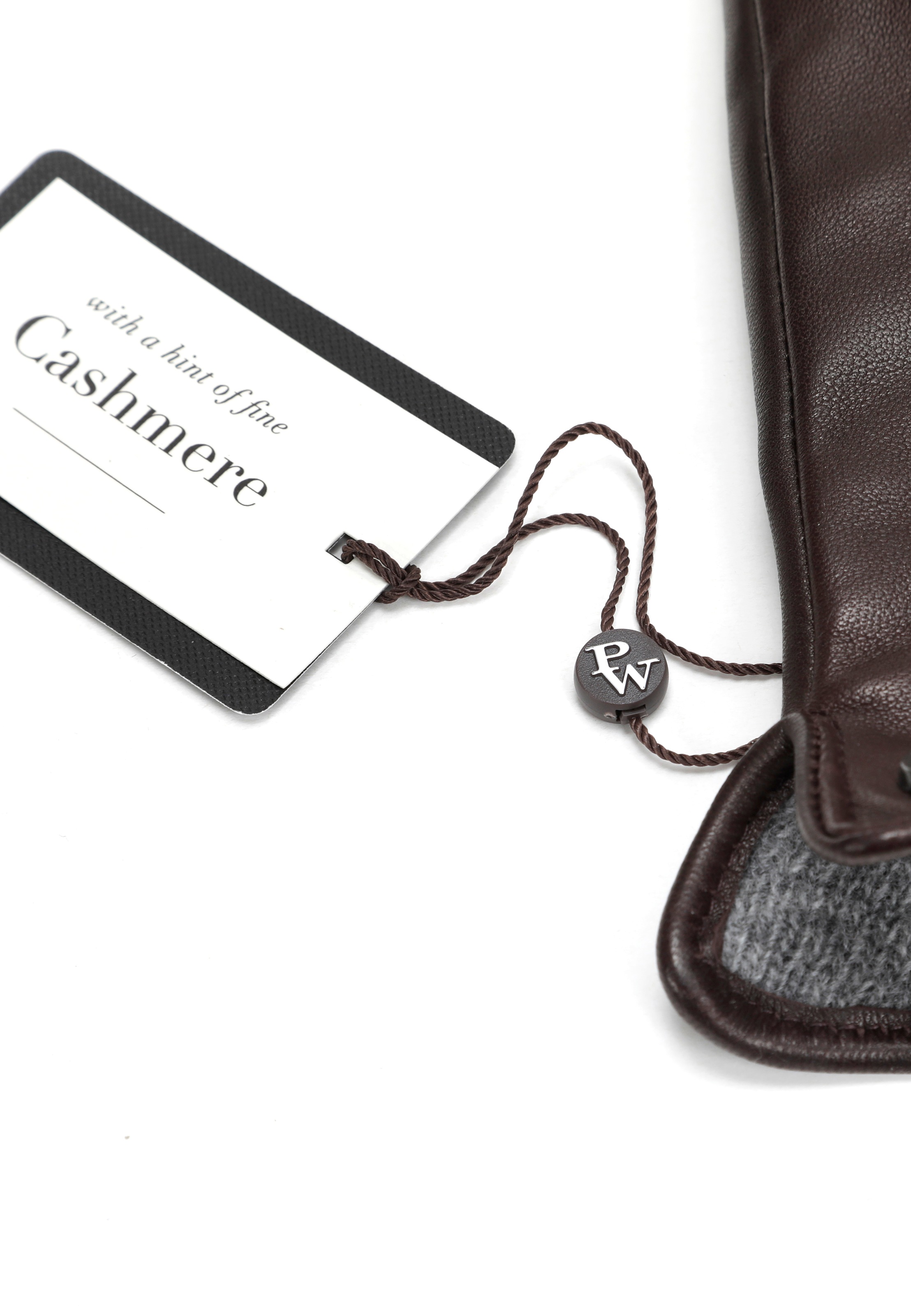 PEARLWOOD Lederhandschuhe »GRAY«, (1 Paar), Weiches Innenfutter mit Wollanteil, dekorative Ziernähte
