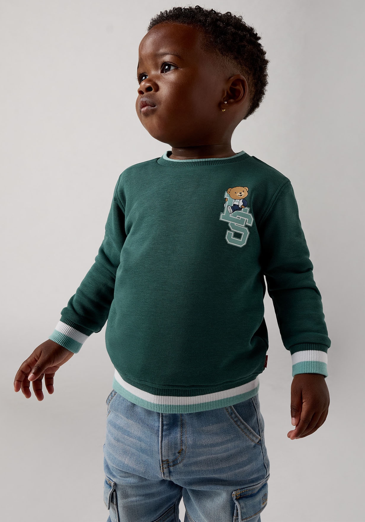 Image of Levis Kids Sweatshirt "LVB VARSITY LEVI TIPPED CREW", mit Bärchenprint, for Boys