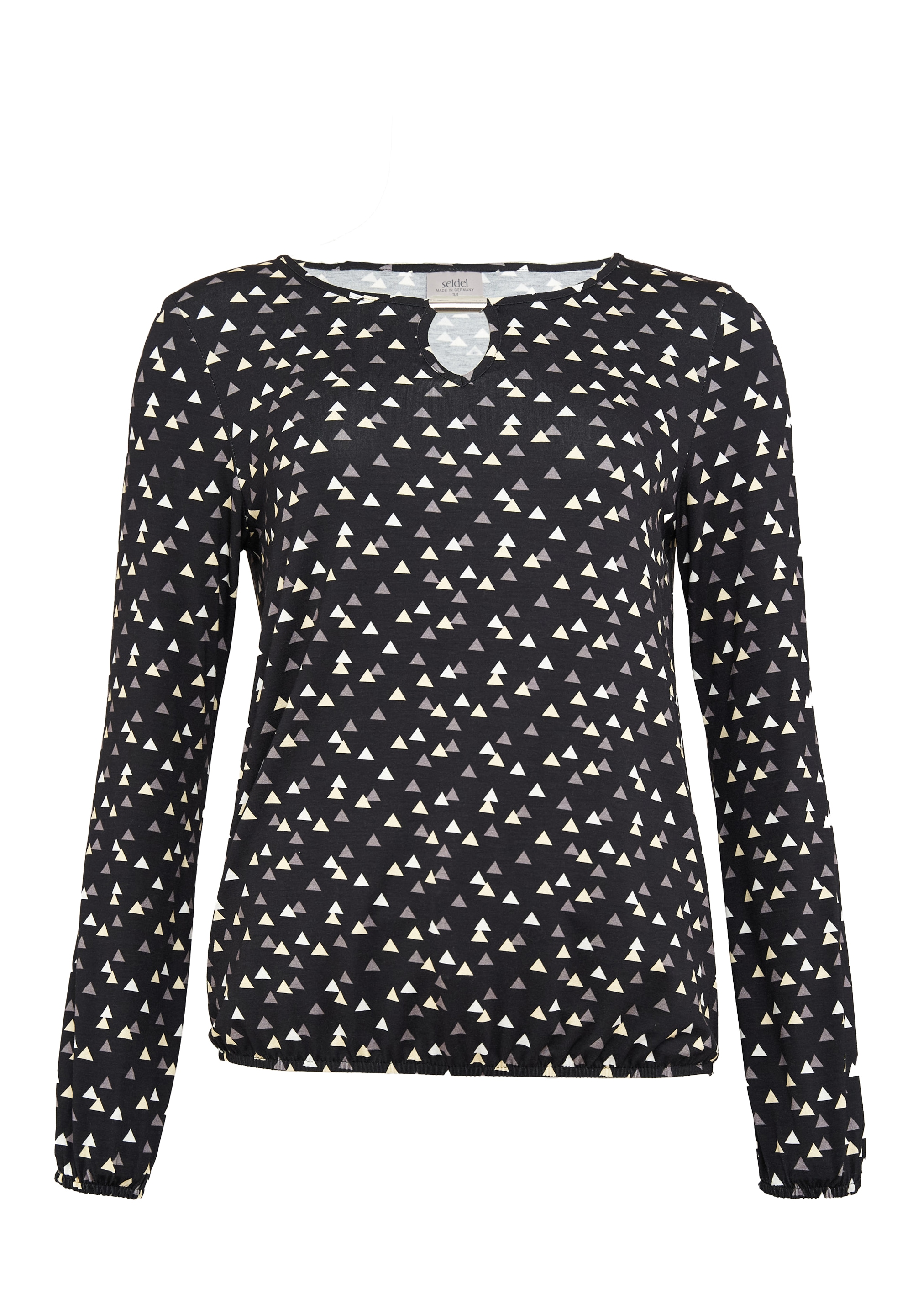 Image of Seidel Moden Langarmshirt "Exklusiv bei OTTO" mit grafischem Muster und Detail am Ausschnitt, MADE IN GERMANY